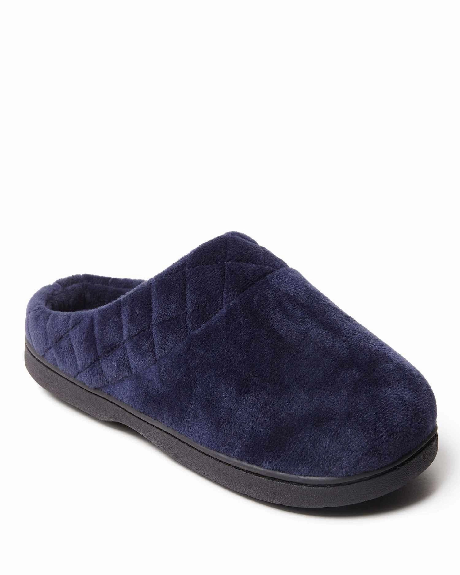 Anti Slip Coating Comfy Beach Walk Dearfoams Women's Darcy Quilted Cuff Velour Clog House Slipper