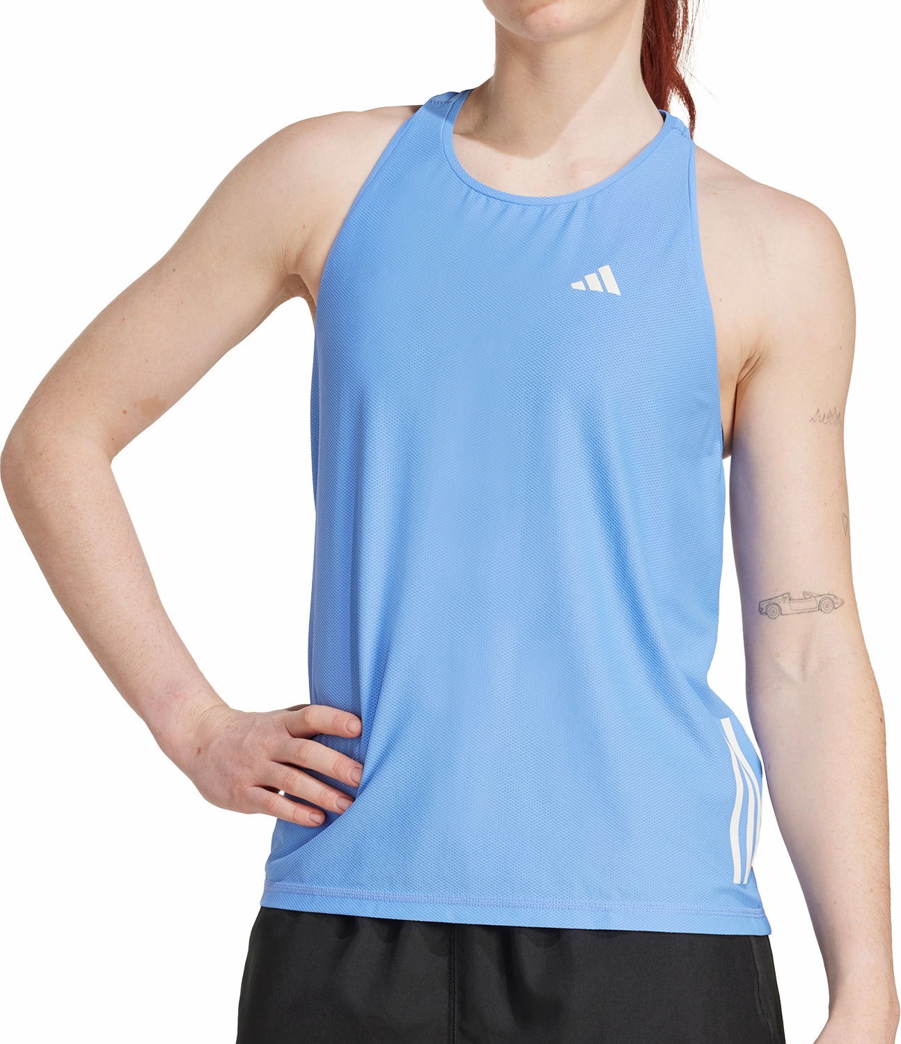 adidas Own The Run Womens Running Vest Tank Top - Blue recognition