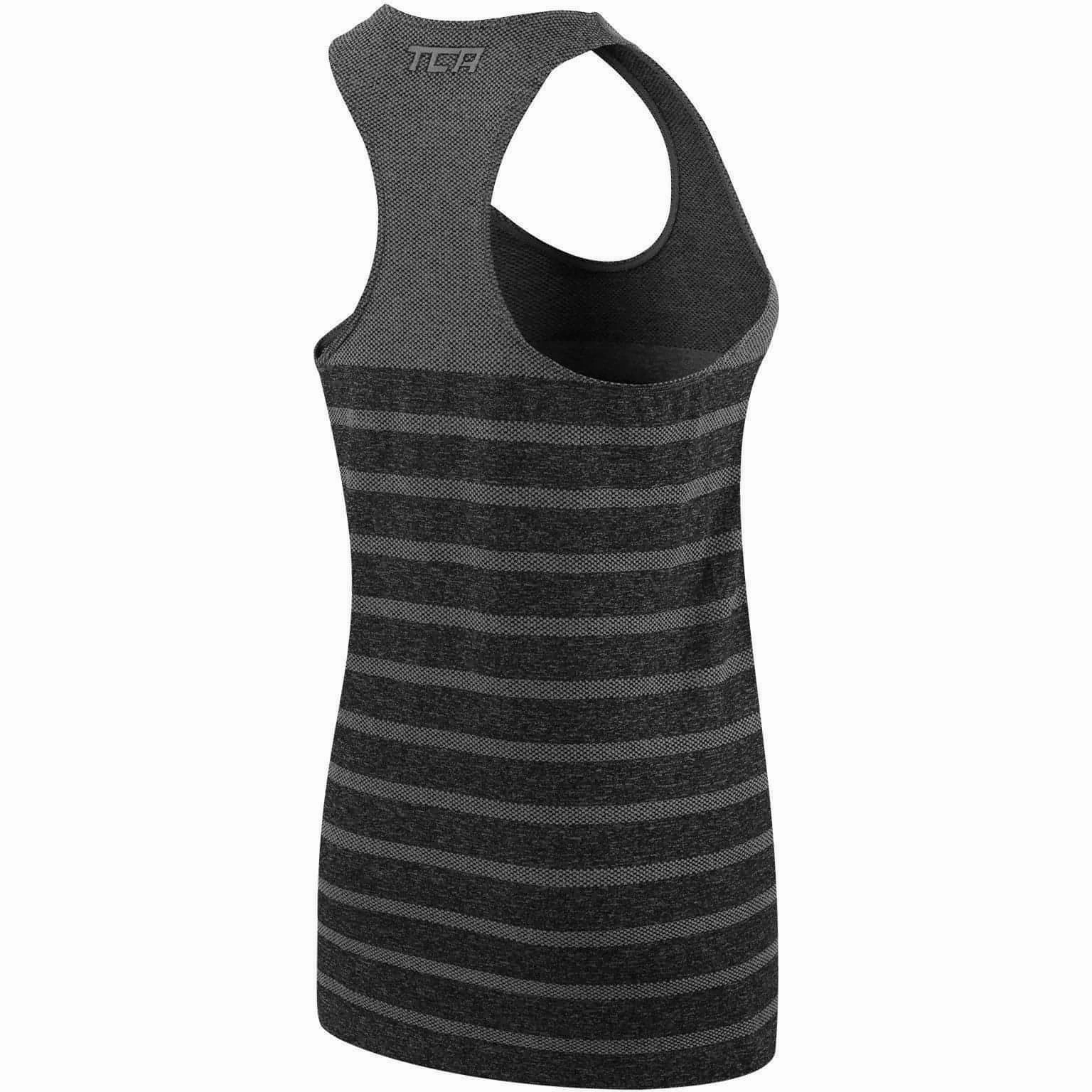 TCA QuickDry SuperKnit Womens Running Vest Tank Top - Grey Padded Shoulders compression support