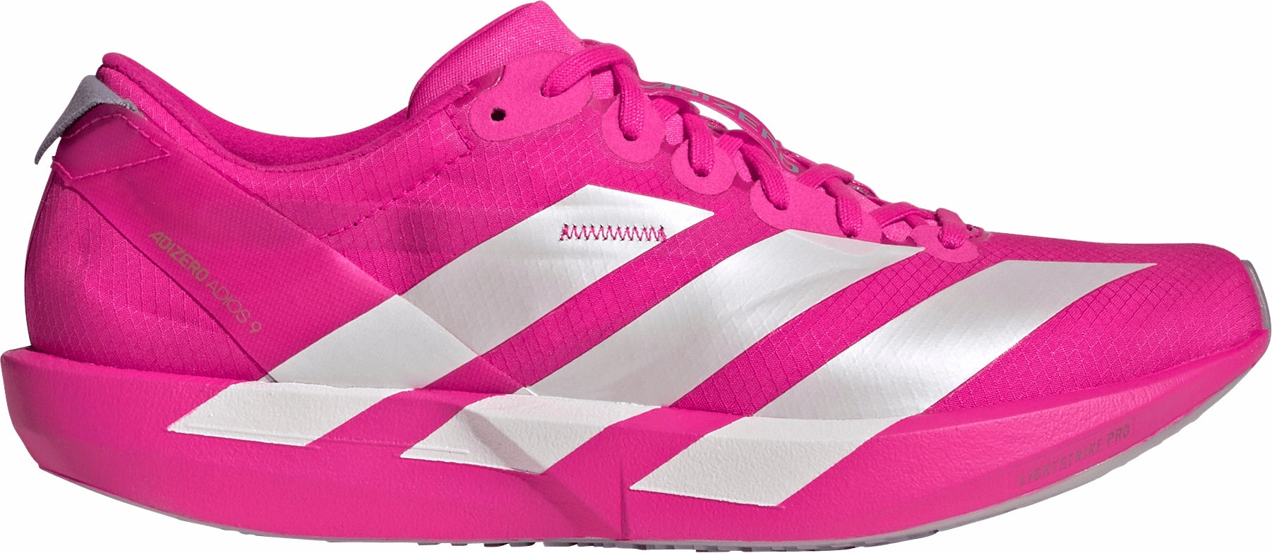 blue shoes professional running gear adidas Adizero Adios 9 Womens Running Shoes - Pink