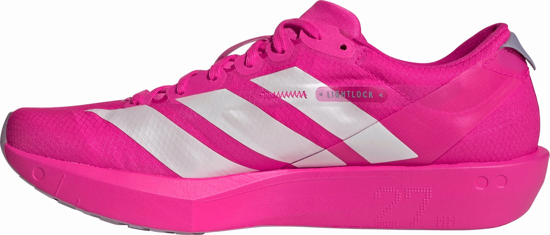 adidas Adizero Adios 9 Womens Running Shoes - Pink Ergonomic Heel Cup
