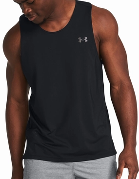 silk material Under Amour Launch Elite Mens Running Vest - Black