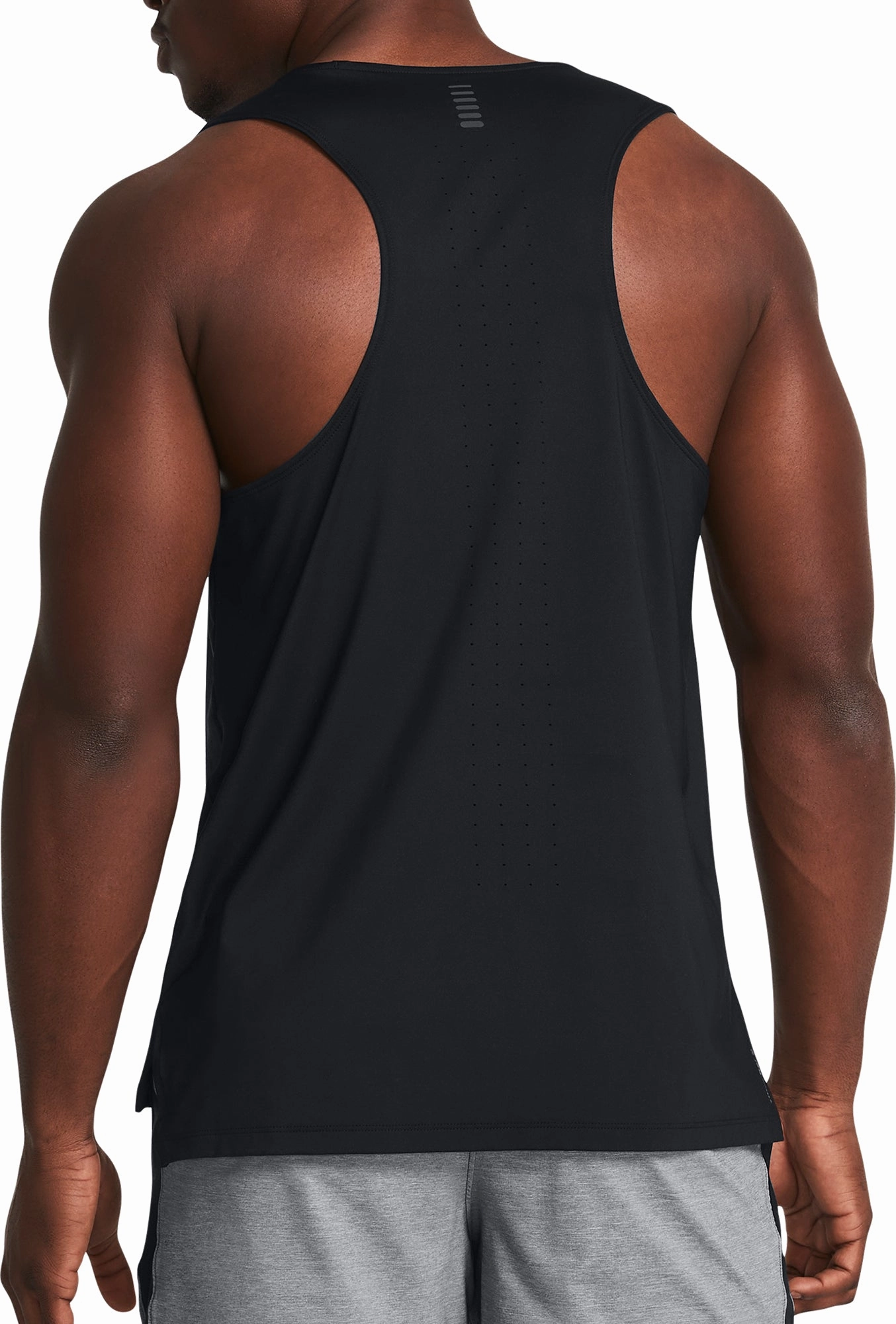 Under Amour Launch Elite Mens Running Vest - Black Windproof Barrier Layer