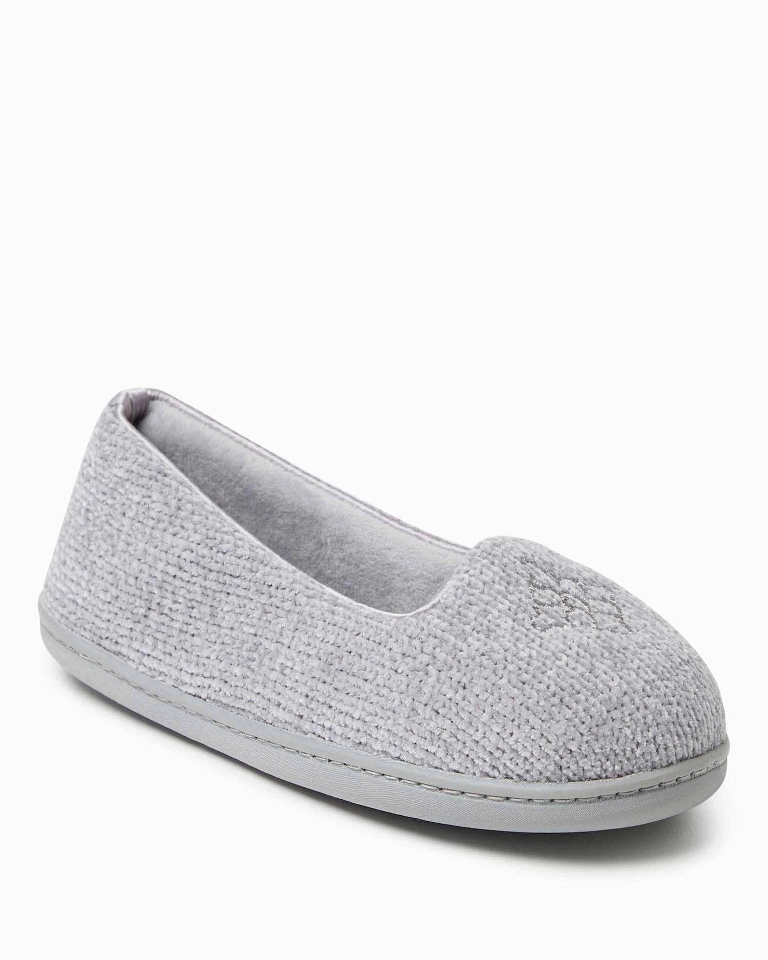 Dearfoams Women's Rebecca Chenille Closed Back House Slipper quick dry