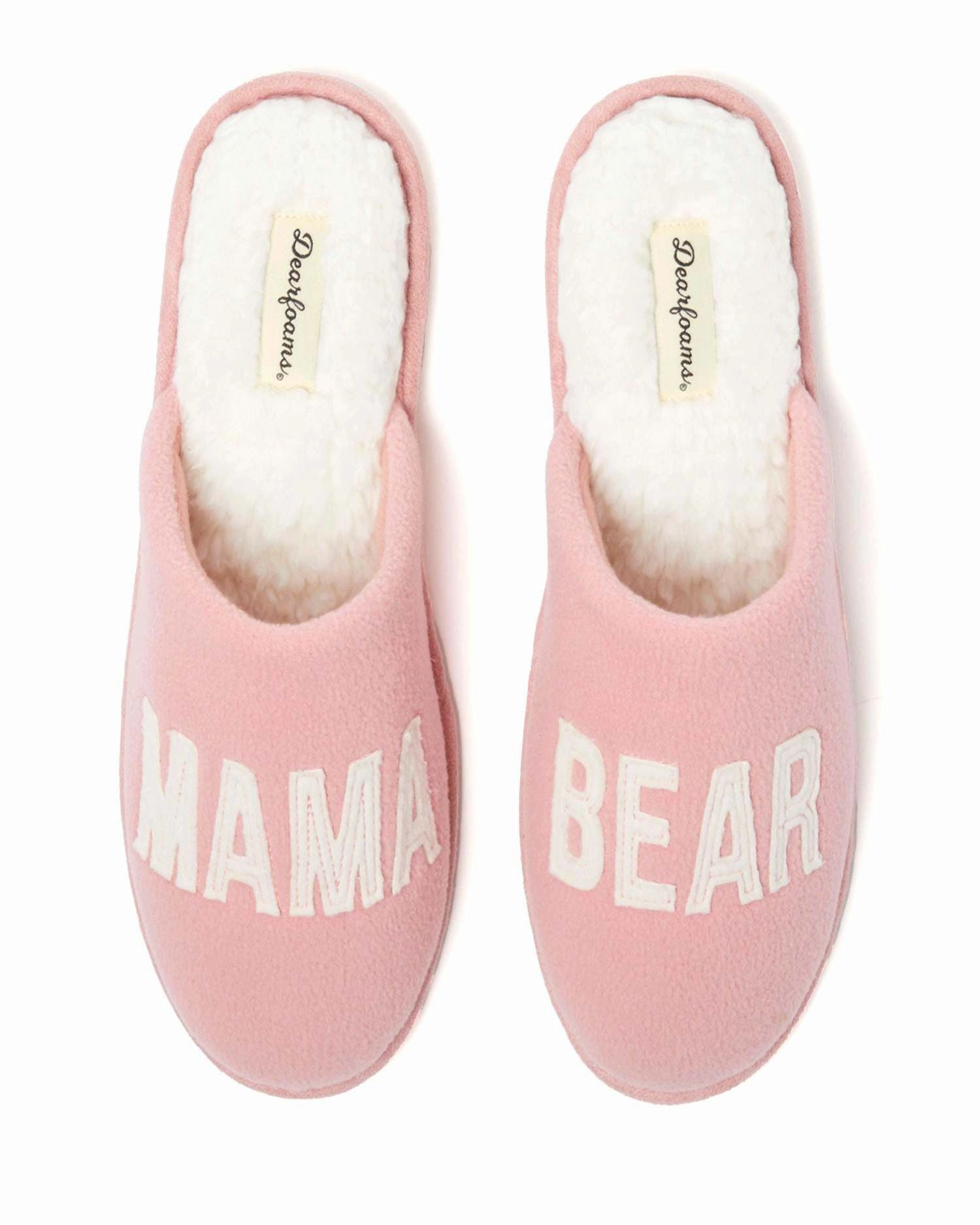 Soft Touch Lining Fabric Chill Travel Footwear Dearfoams Women's Carley Mama Bear Mom Scuff Slipper