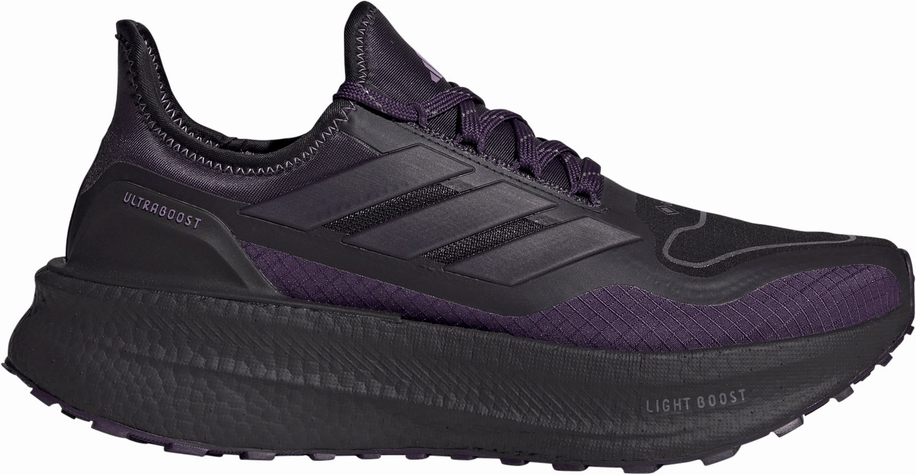 adidas Ultra Boost 5 GORE-TEX Womens Running Shoes - Black Asymmetrical Lacing Design Shock Absorption Midsole