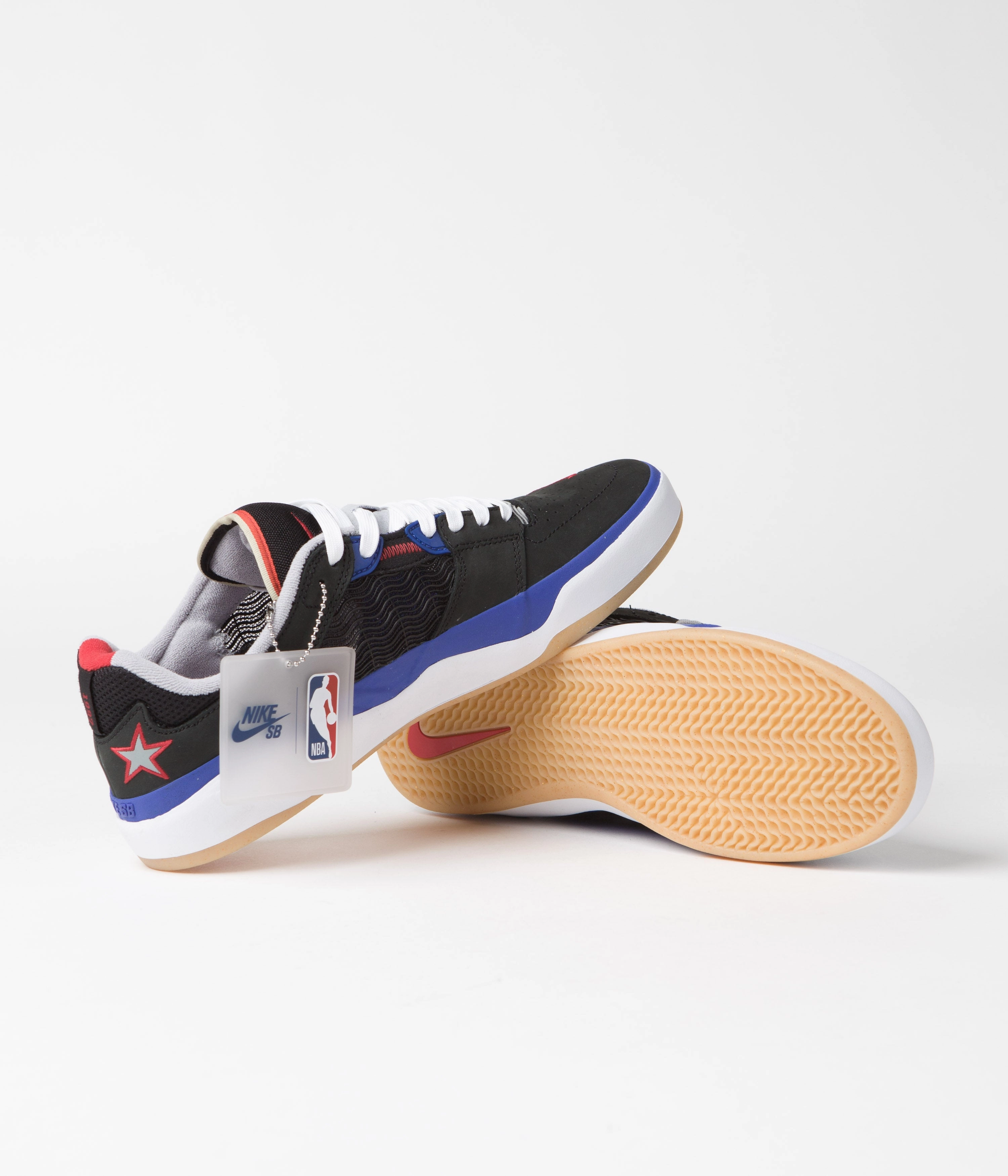 Nike SB Ishod Premium Shoes - Black / University Red - Hyper Royal Lace   Up
