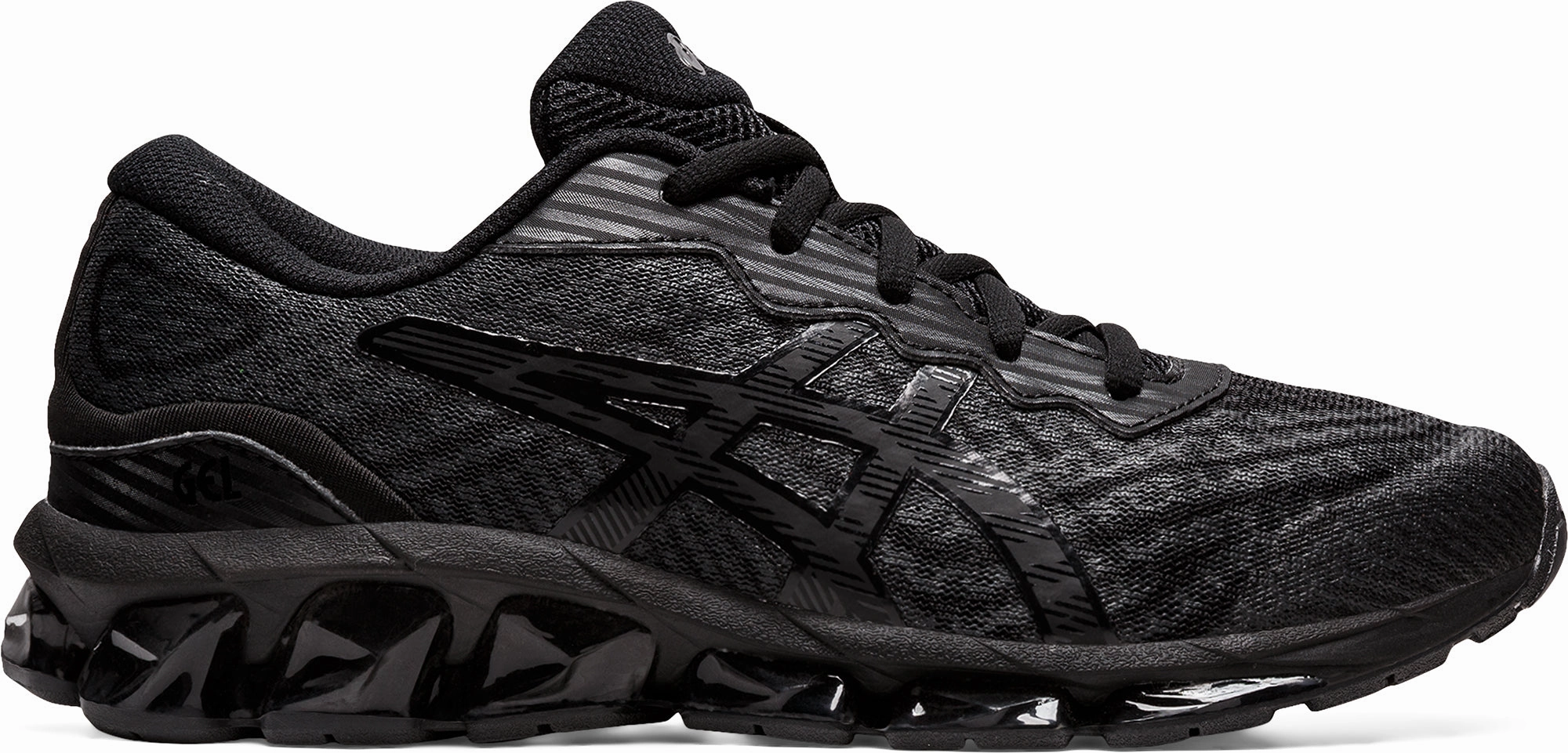 mesh ventilation Aerodynamic Shape Asics Gel Quantum 360 VII GS Junior Running Shoes - Black