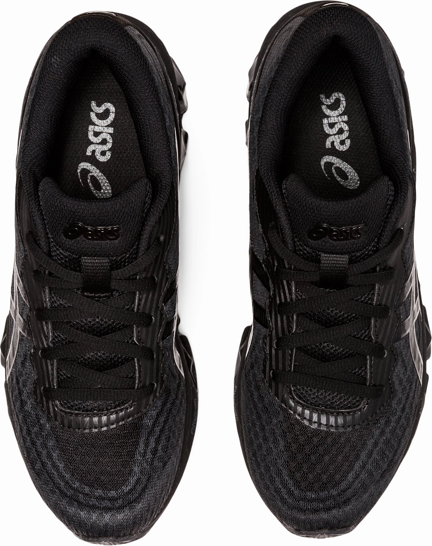 Asics Gel Quantum 360 VII GS Junior Running Shoes - Black Stable Form Perforated Tongue Design
