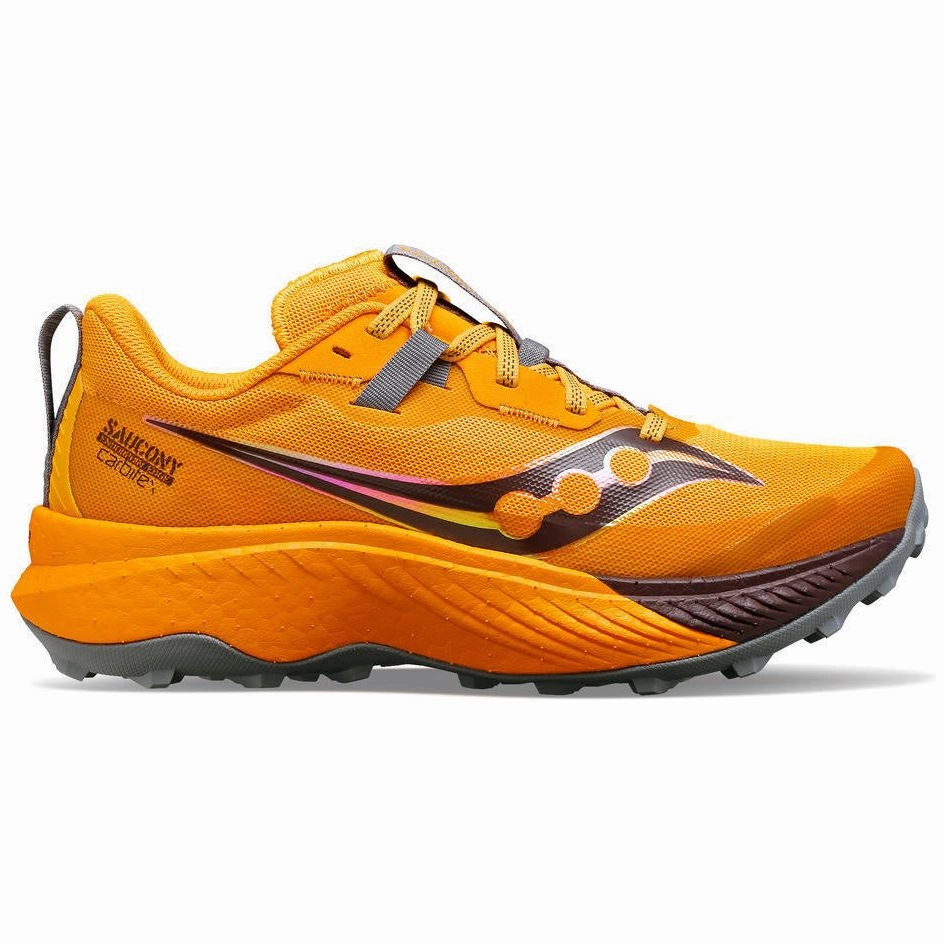 All Weather Performance Saucony Endorphin Edge Womens Trail Running Shoes - Orange