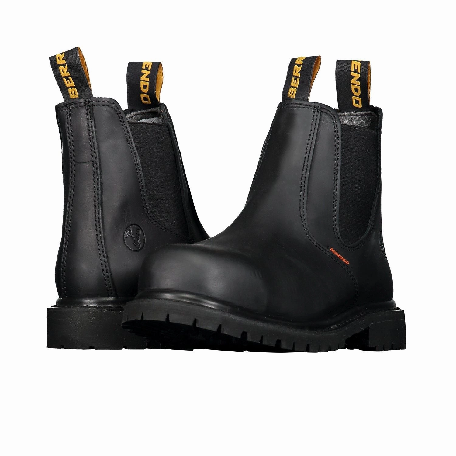 6" Steel Toe Work Boots for Men and Pull On Chelsea and Electrical Hazard and Oil and Slip Resistant Tough Exterior Snake print