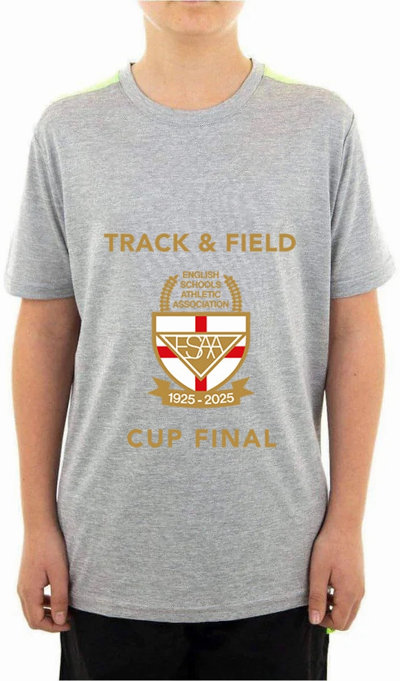 More Mile Marl ESAA Cup Final Short Sleeve Running Top - Grey Casual Active