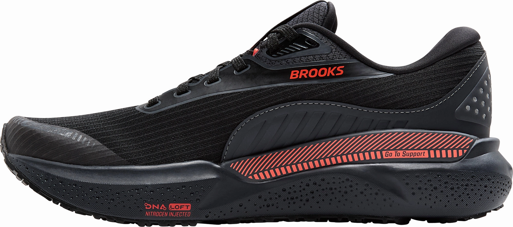 Brooks Adrenaline GTS 24 Weatherized Womens Running Shoes - Black Trail Performance All-weather sole