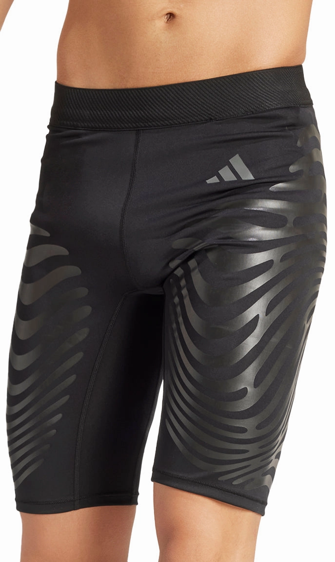 Stretch performance Lounge Fit adidas Adizero Control Mens Short Running Tights - Black