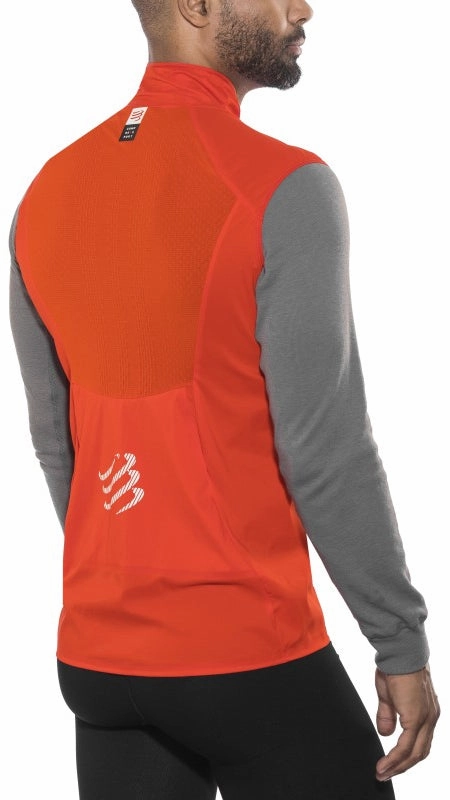 Opportunity Double Stitched Construction Compressport Hurricane V2 Mens Running Gilet - Red
