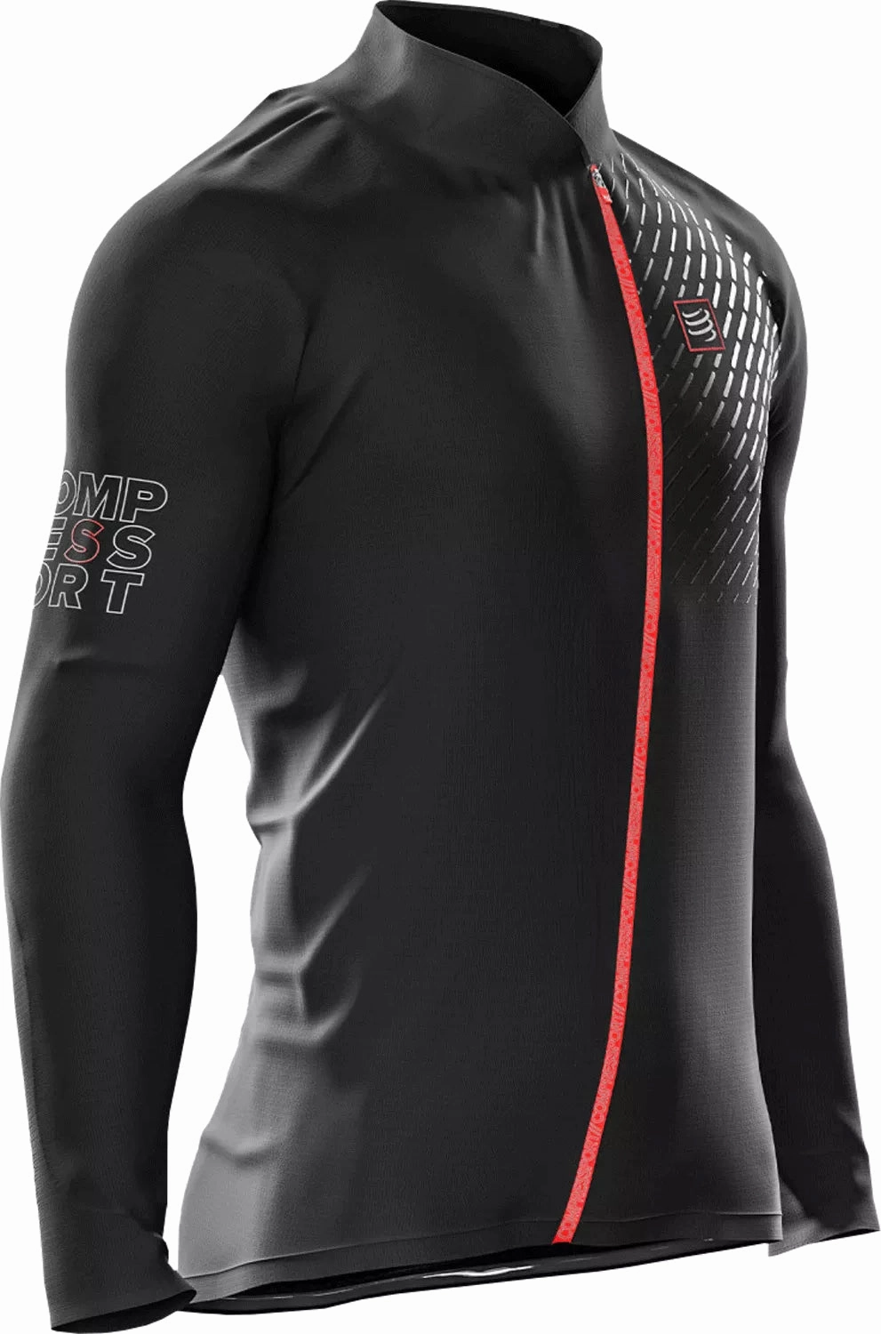 Compressport Hurricane V2 Mens Running Jacket - Black TearResistant Ripstop Nylon gift - giving option