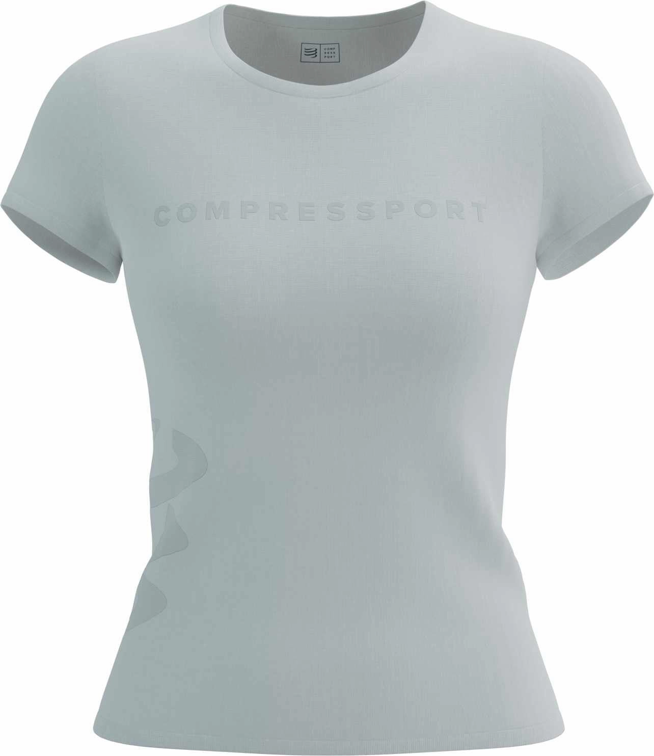 Chic Cut Compressport Logo Short Sleeve Womens Running Top - White