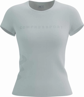 Compressport Logo Short Sleeve Womens Running Top - White Seam Free Edging Fit for All Seasons