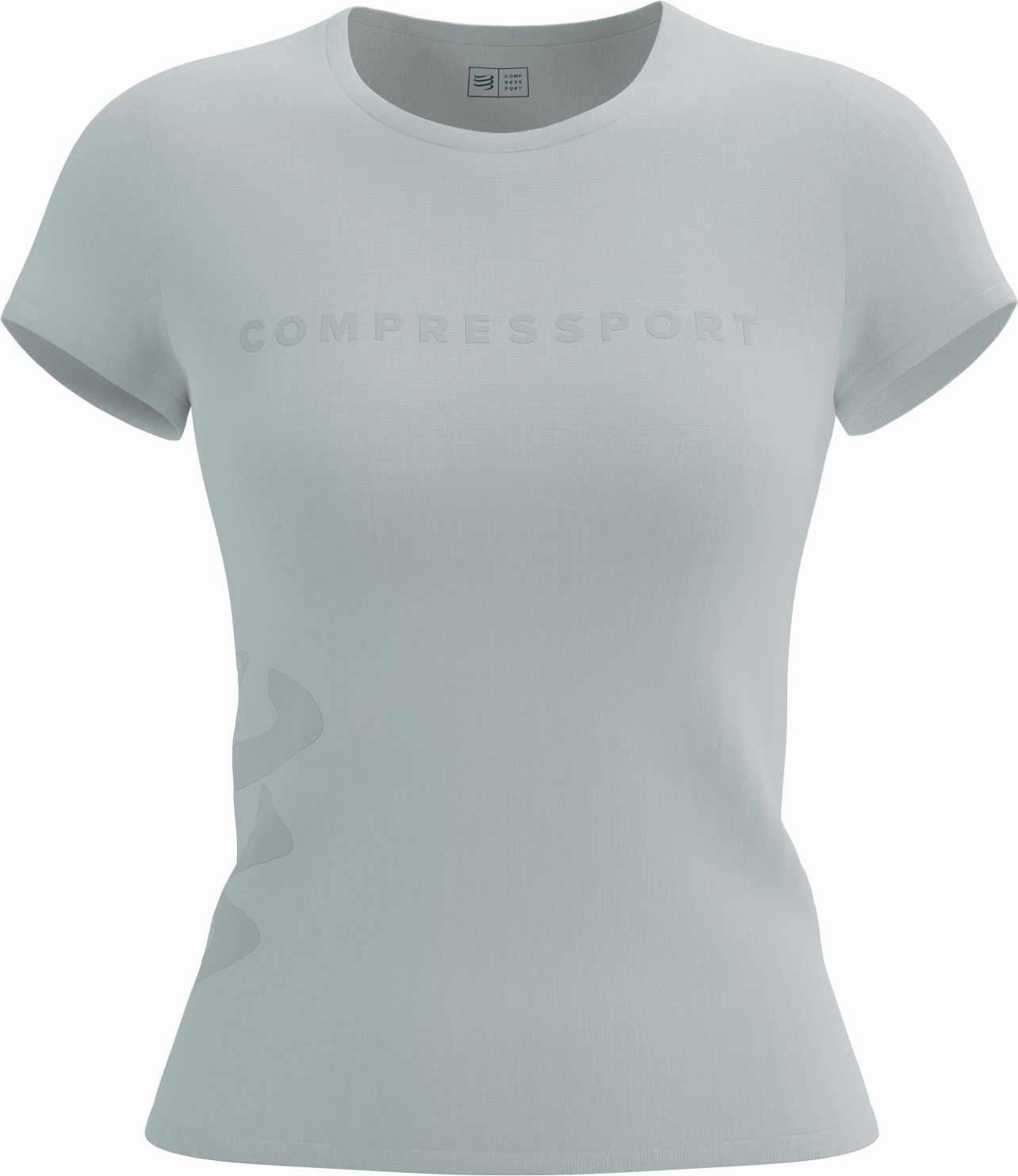 Compressport Logo Short Sleeve Womens Running Top - White Seam Free Edging Fit for All Seasons