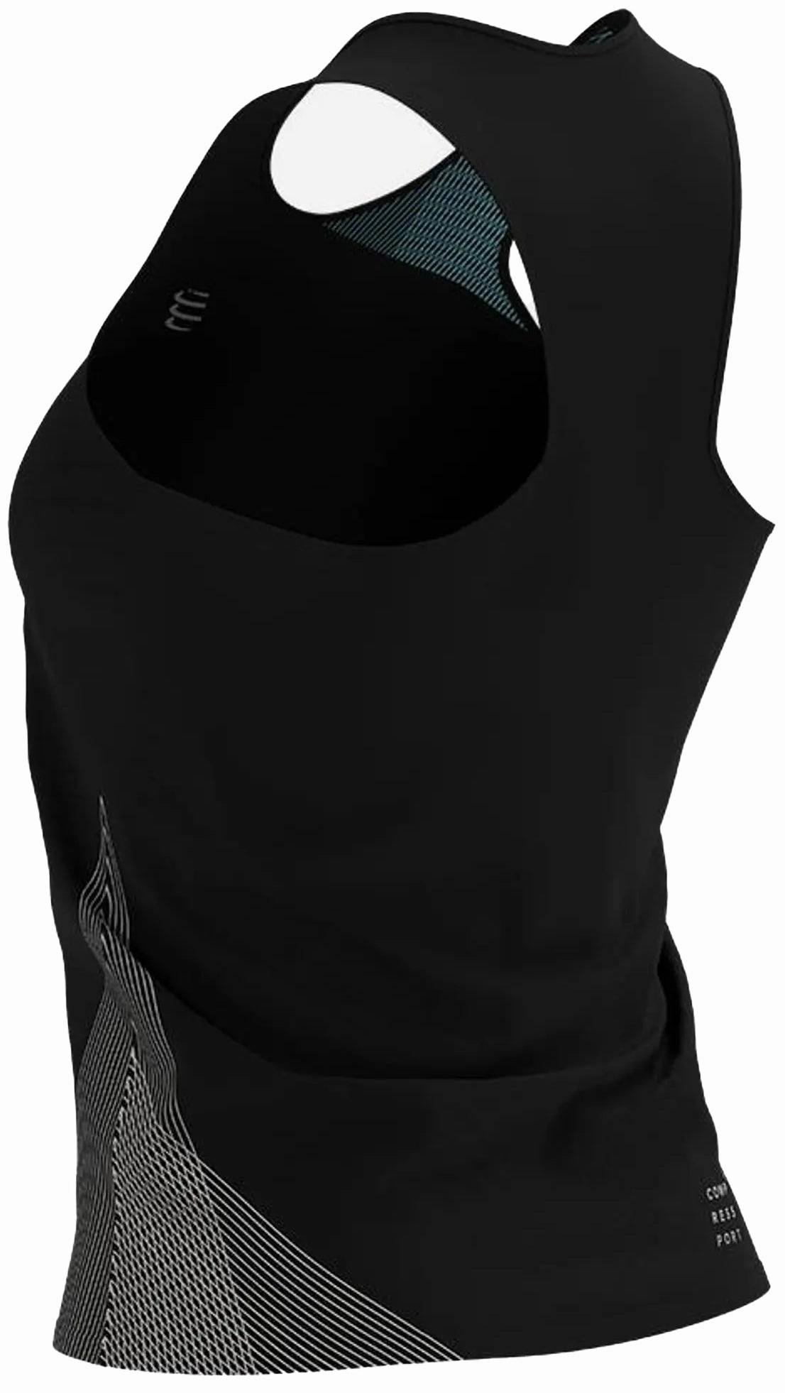 classic clothing Non Irritating Seams Compressport Performance Womens Running Vest Tank Top - Black