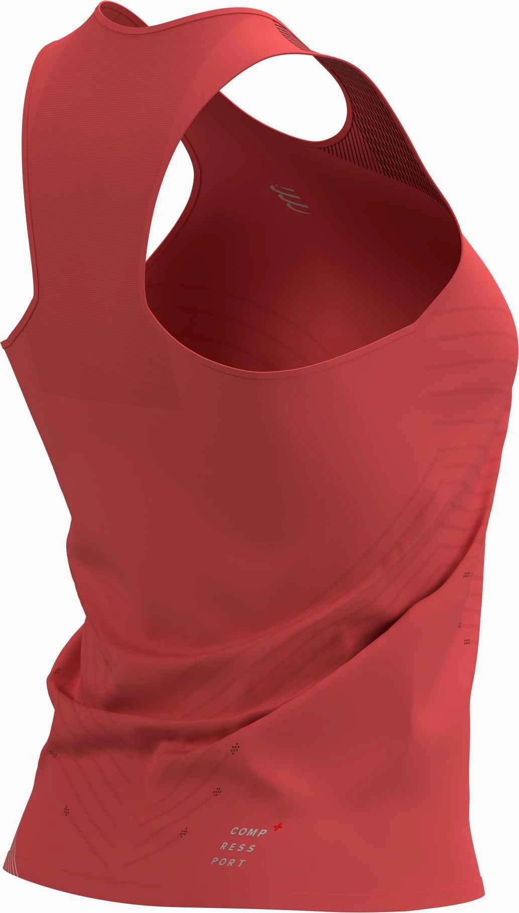 Compressport Performance Womens Running Vest Tank Top - Pink Authentic Stretchable Panels