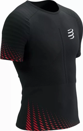 Compressport Racing Short Sleeve Mens Running Top - Black Comfortable Weave Soft Wearable