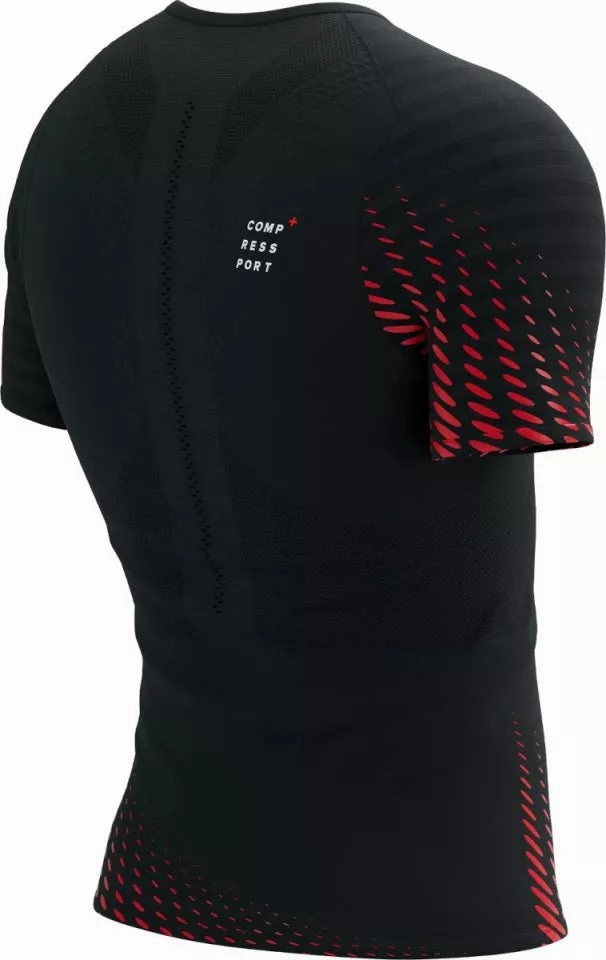 Compressport Racing Short Sleeve Mens Running Top - Black Comfy Flex Effortless Fashion