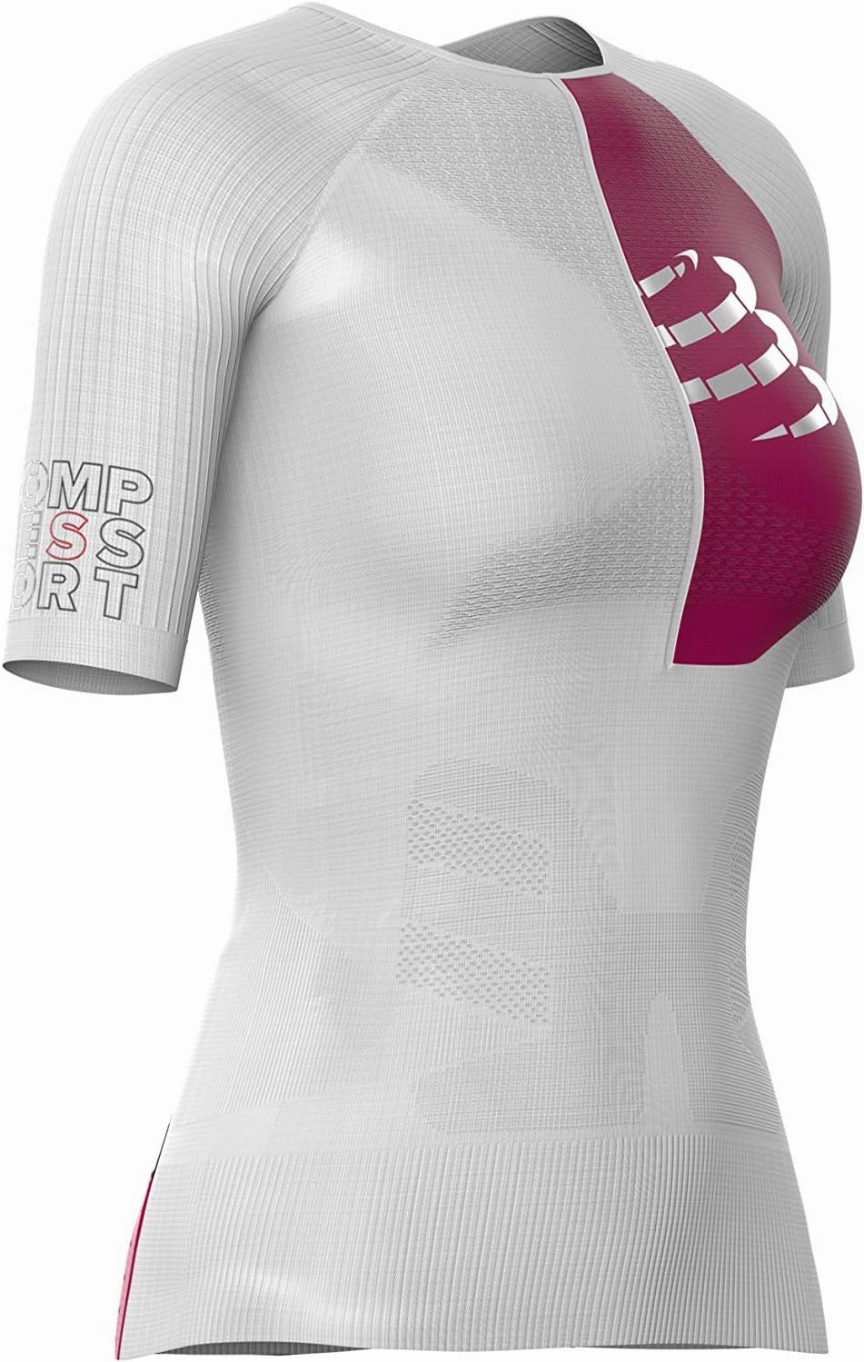 Sporty Fit Compressport Tri Postural Aero Short Sleeve Womens Running Top - White