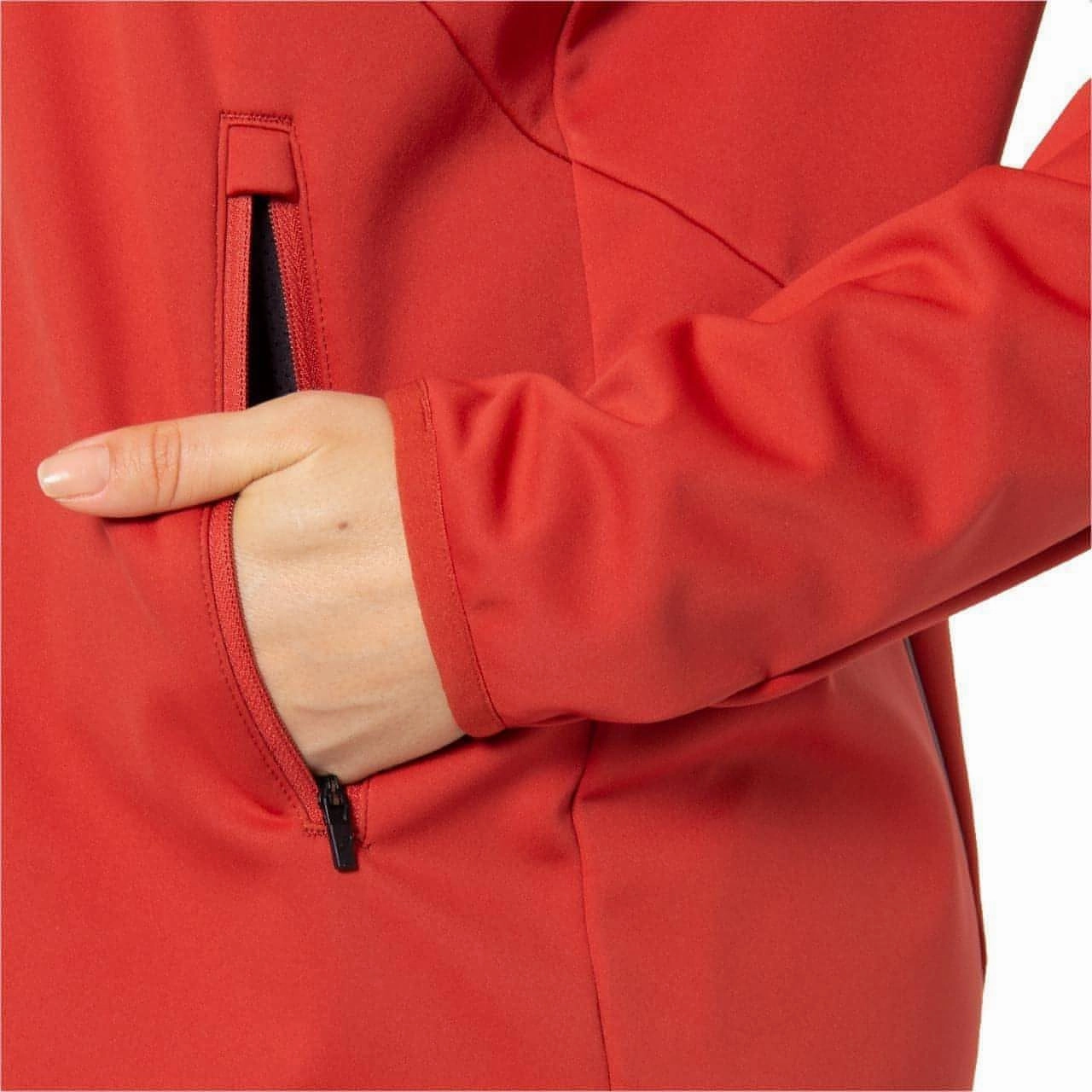 Button Closure Probability Asics Lite-Show Winter Womens Running Jacket - Orange