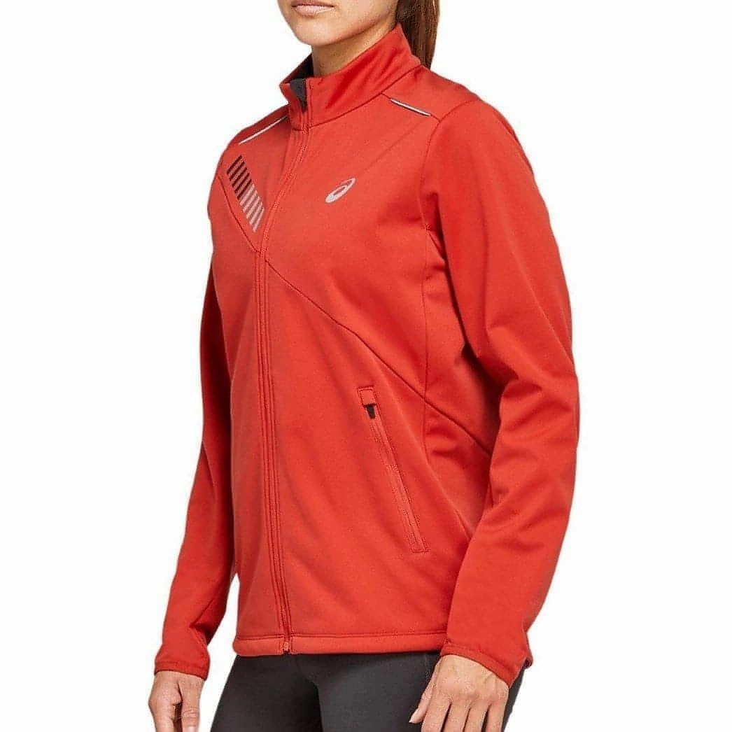 Asics Lite-Show Winter Womens Running Jacket - Orange Adaptive Temperature Control Handmade