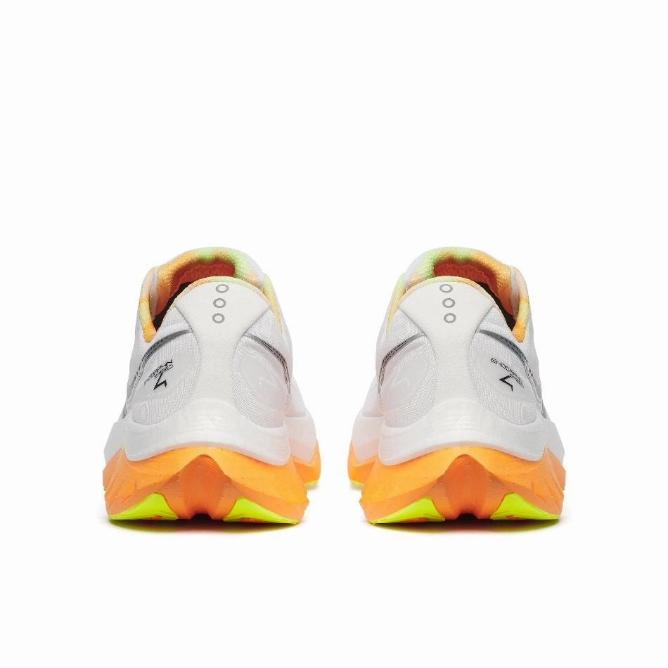 running for charity Saucony Men's Endorphin Speed 4 Running Shoes in White/Peel SS25