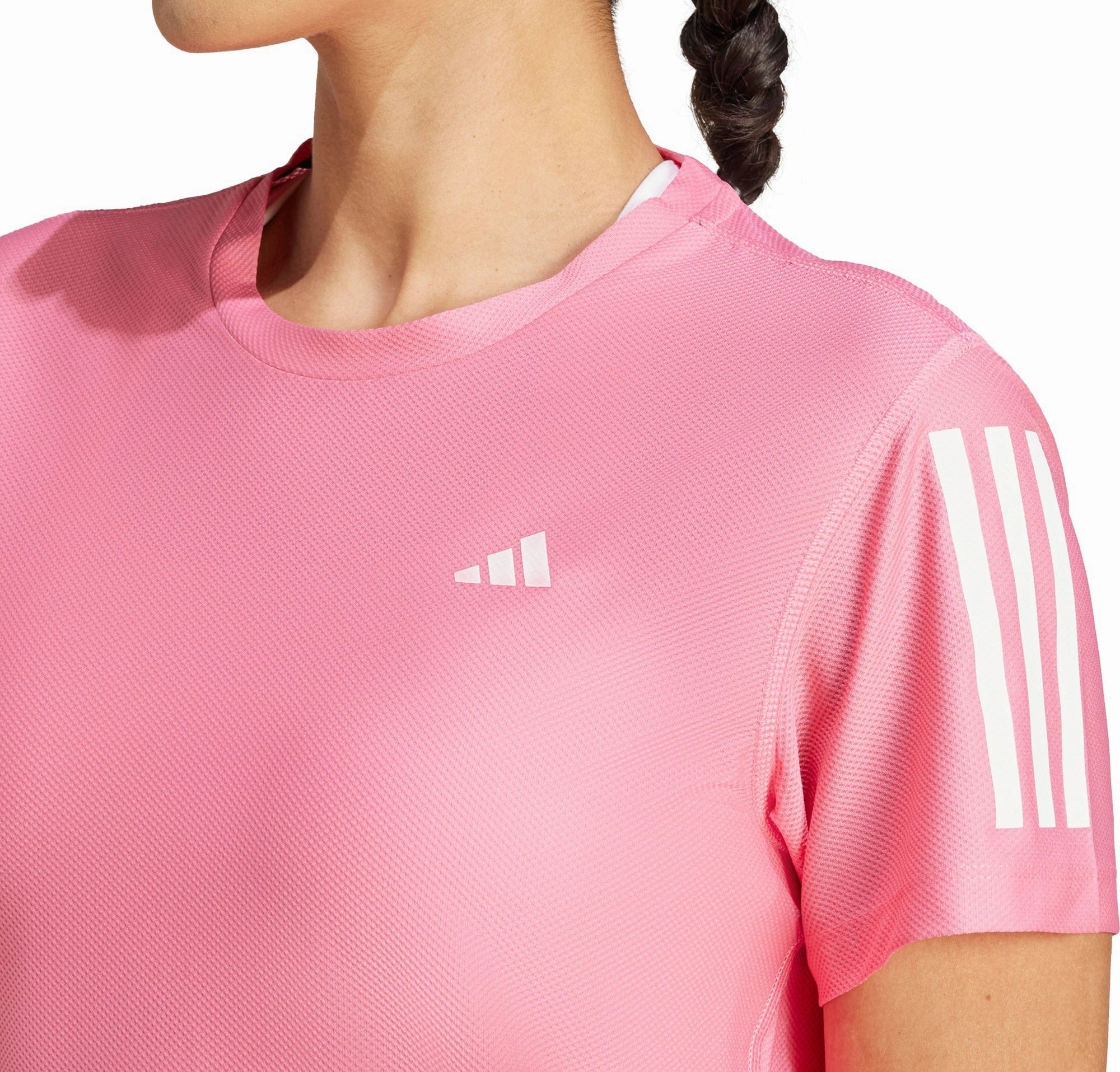 Trendy Piece budget-friendly adidas Own The Run Short Sleeve Womens Running Top - Pink