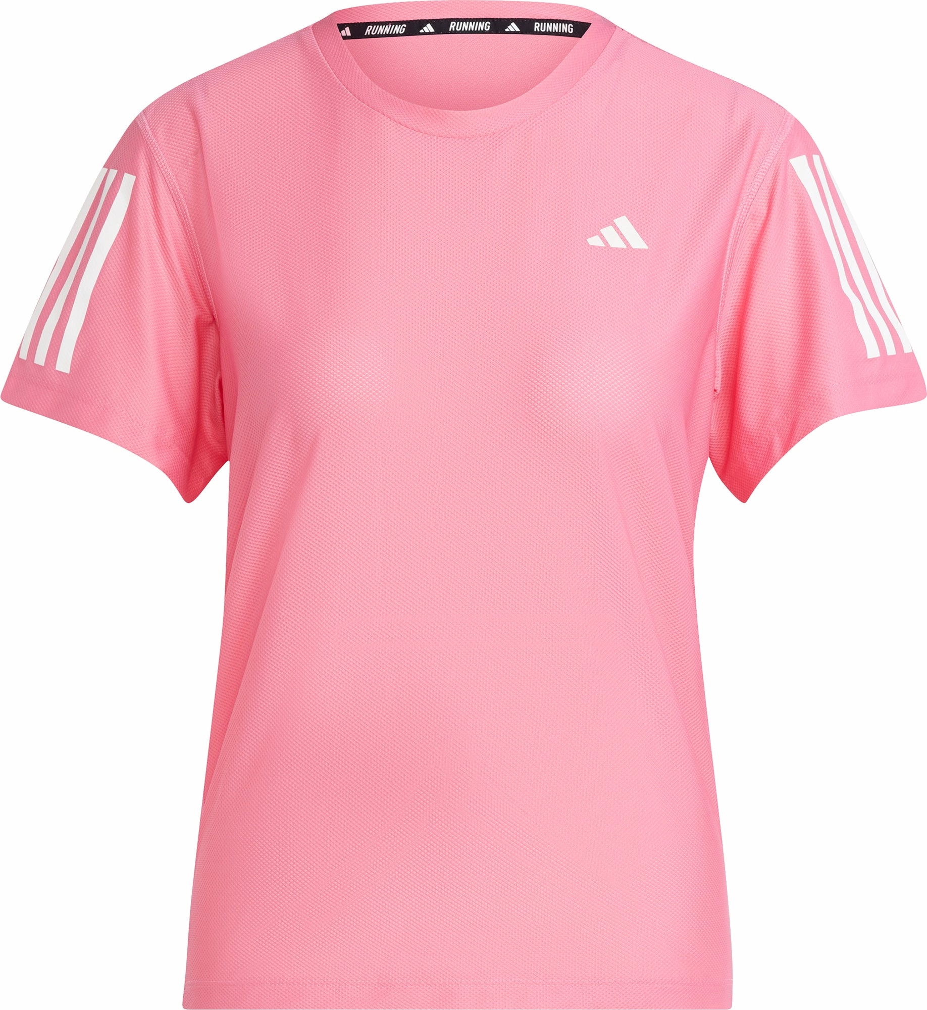 adidas Own The Run Short Sleeve Womens Running Top - Pink Quick-Drying Shirt