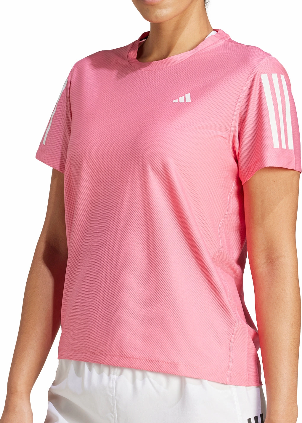 adidas Own The Run Short Sleeve Womens Running Top - Pink Active Wear Fit