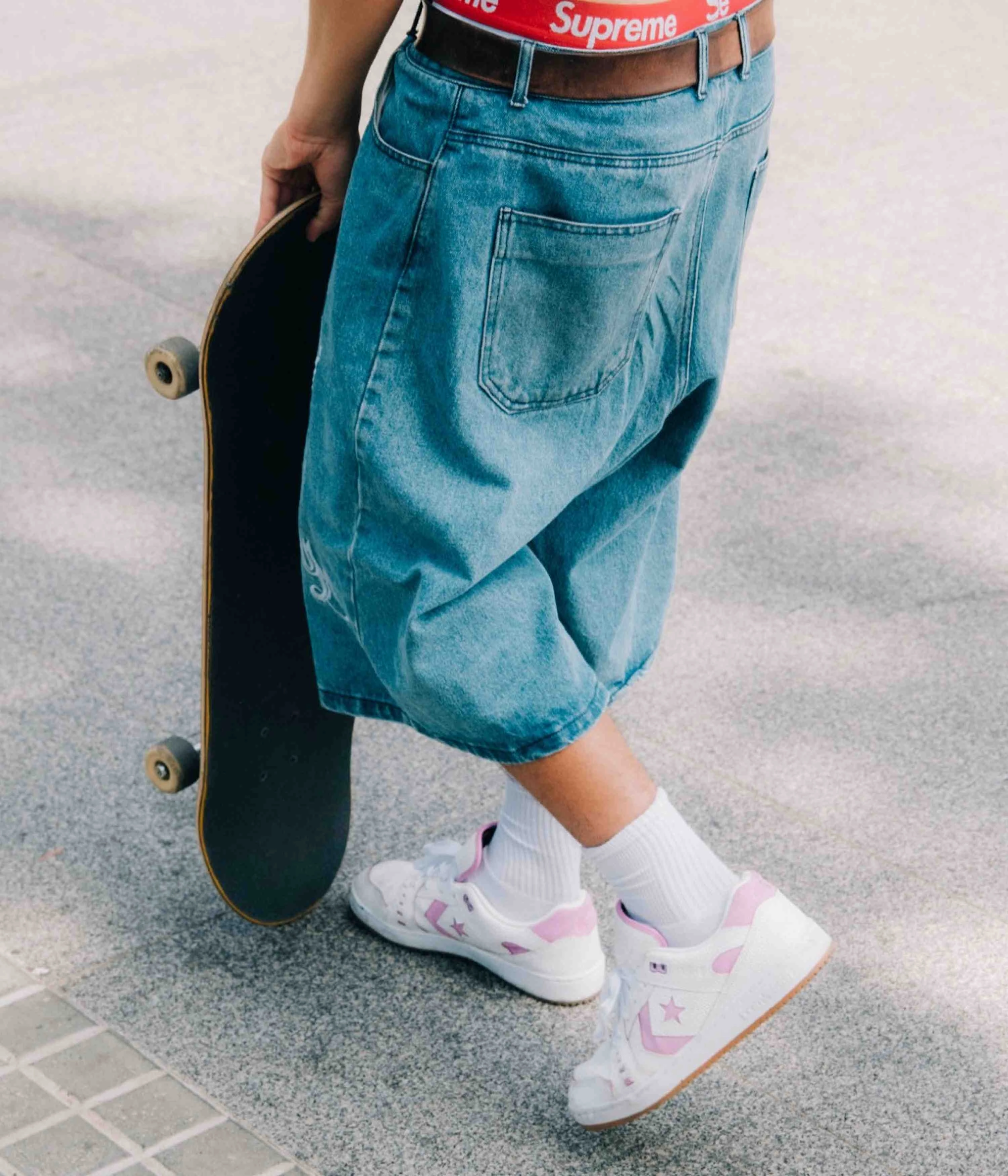 Converse AS-1 Shoes - White / Fuchsia Glow / White Grip Surface Board Ready