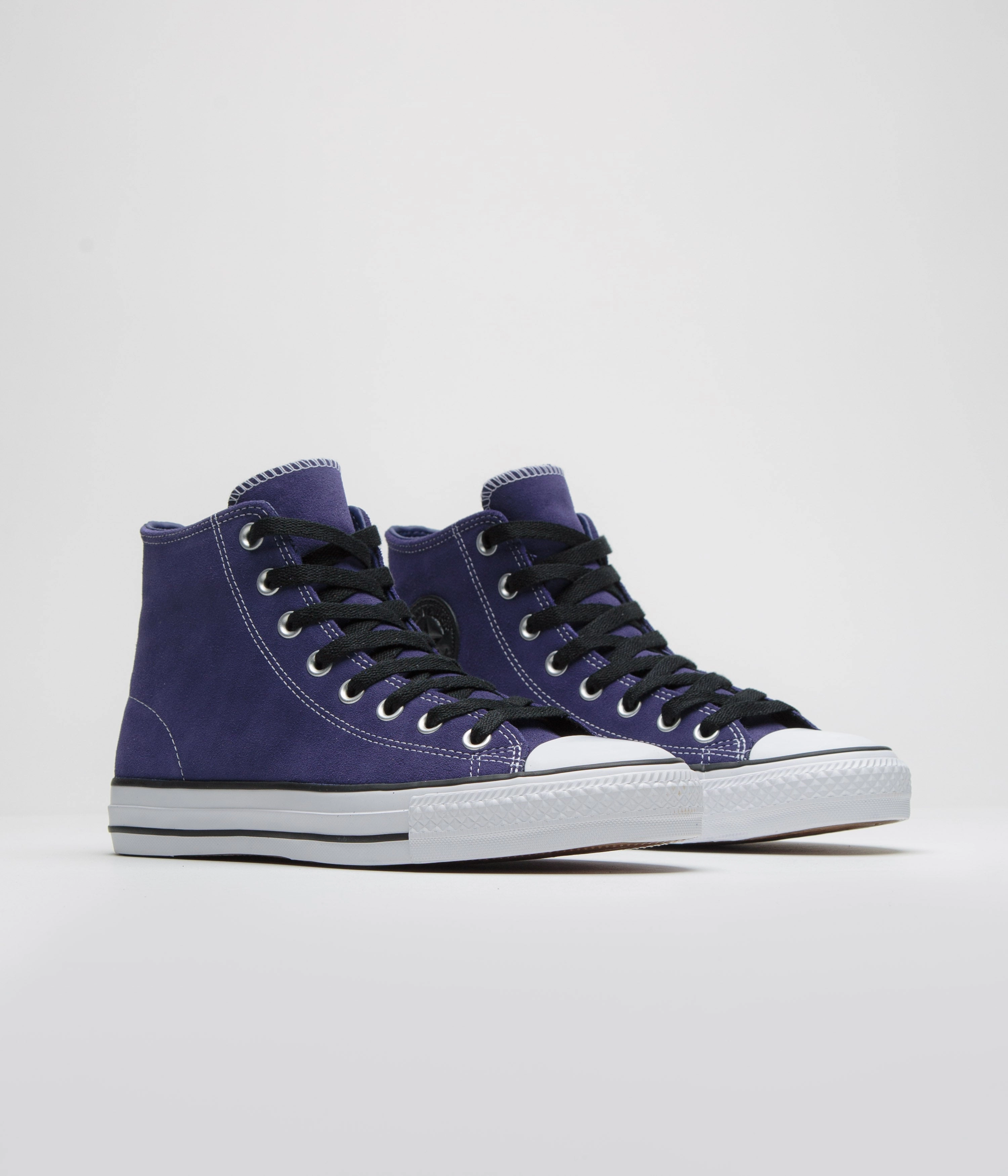 Flexible Style Skate Vibe Ready Converse Cons CTAS Pro Suede Shoes - Fresh Blueberry / Black / White