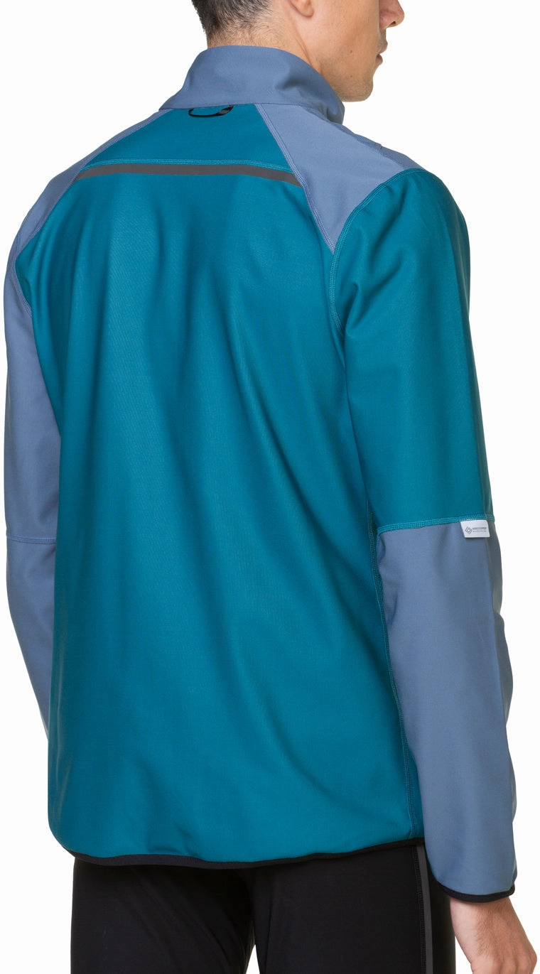 Ronhill Tech GORE-TEX Windstopper Mens Running Jacket - Blue Taped Neckline Seams