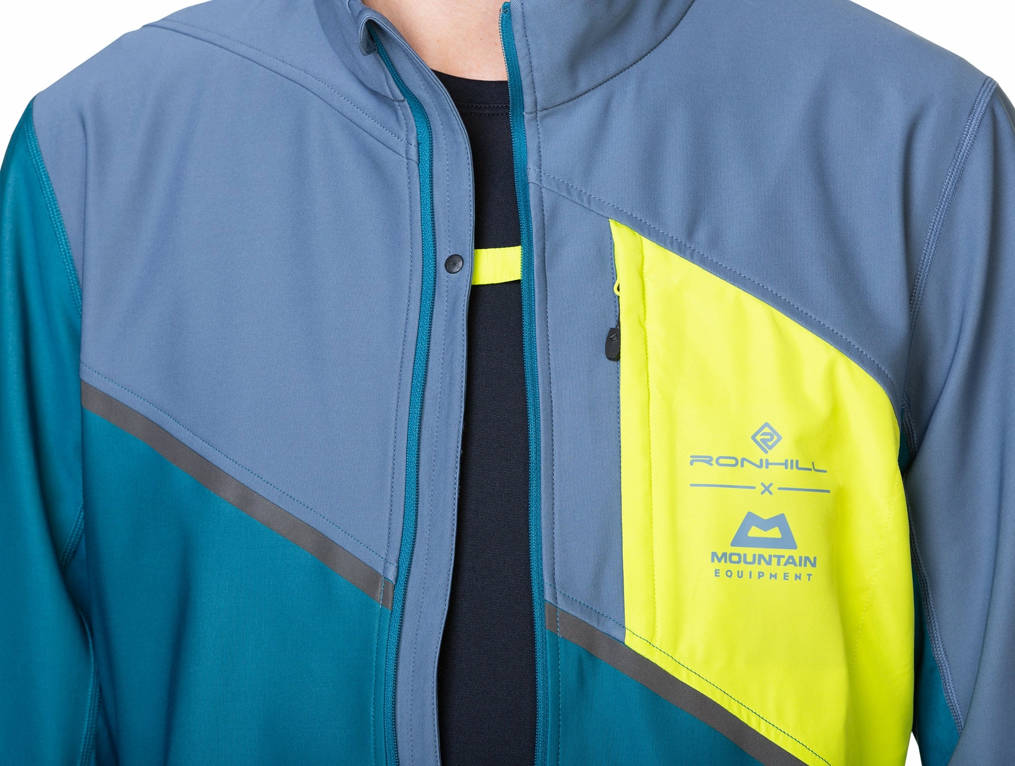 Ronhill Tech GORE-TEX Windstopper Mens Running Jacket - Blue Waterproof Shell