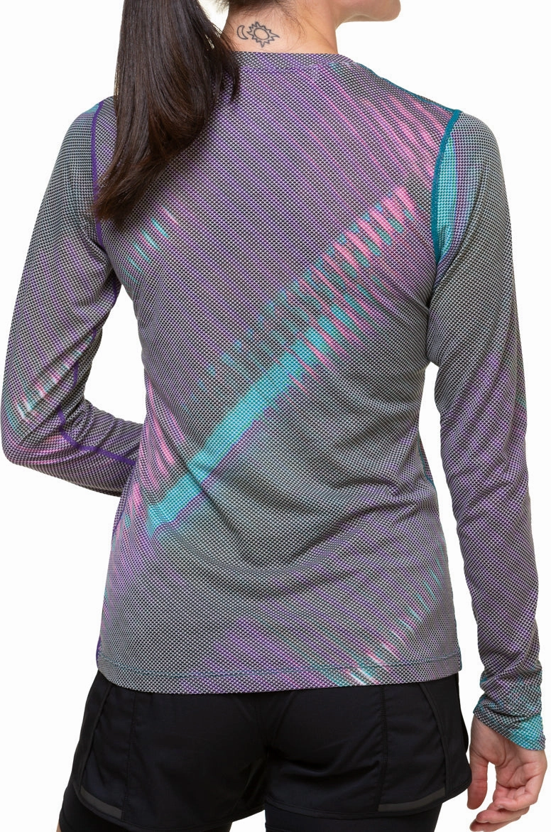 Ronhill Tech Golden Hour Long Sleeve Womens Running Top - Purple Edgy heeled