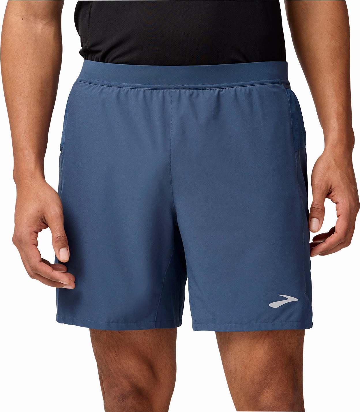 Brooks 7 Inch Journey 2 In 1 Mens Running Shorts - Blue Move Flow CompactPackable