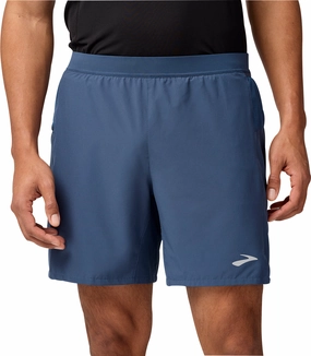 Brooks 7 Inch Journey 2 In 1 Mens Running Shorts - Blue Move Flow CompactPackable
