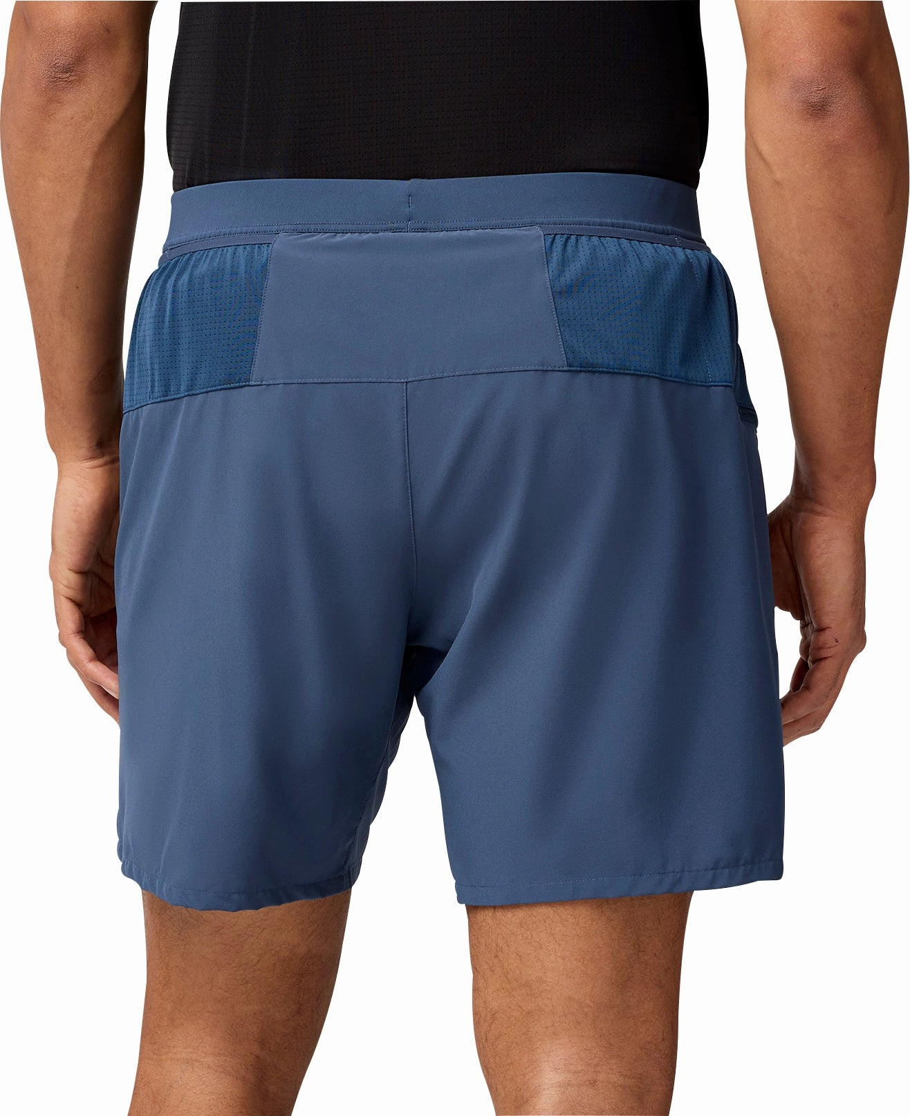 Pre Shrunk Cotton Blend Roll Resistant Waist Brooks 7 Inch Journey 2 In 1 Mens Running Shorts - Blue