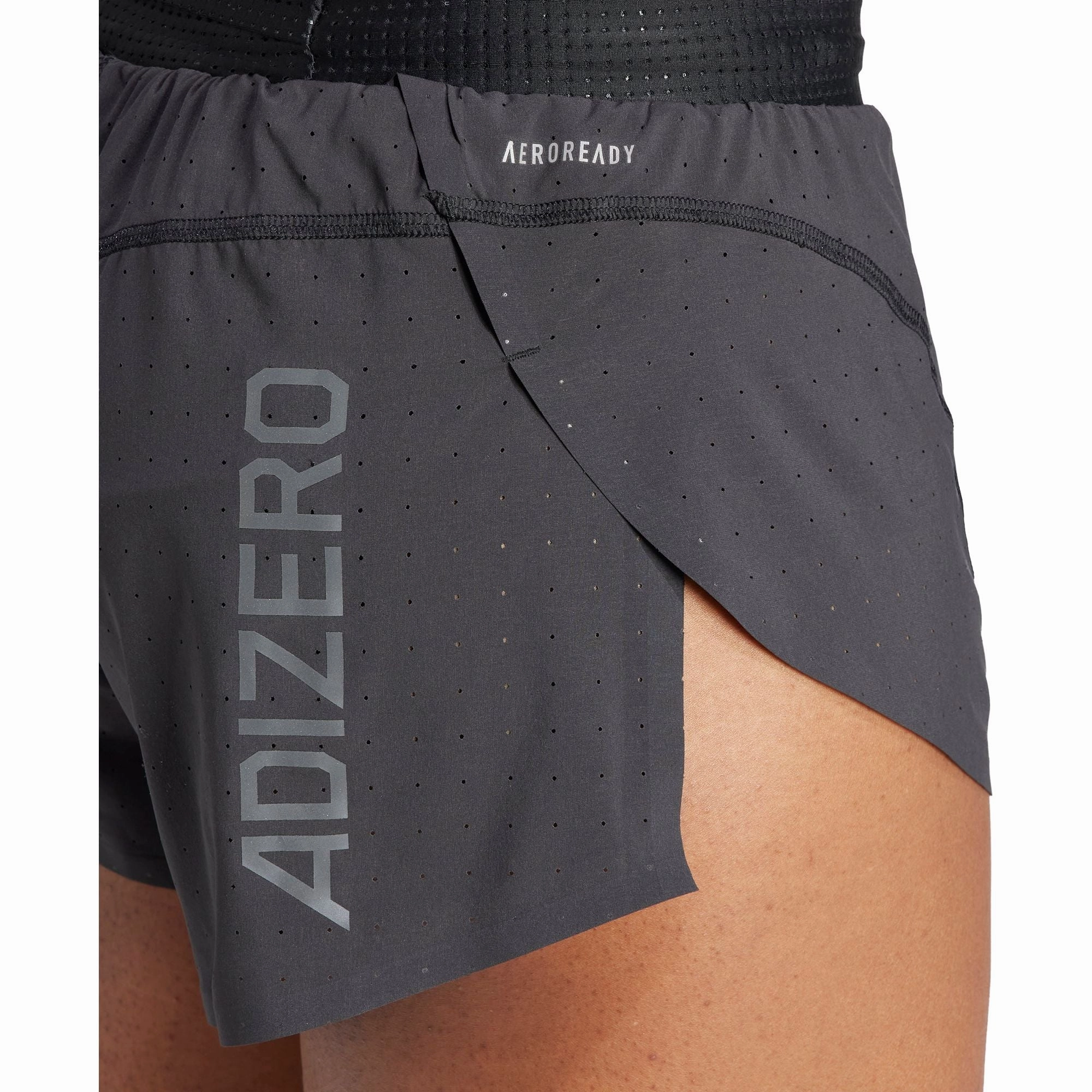adidas Adizero Womens Split Running Shorts - Black Smart Fit