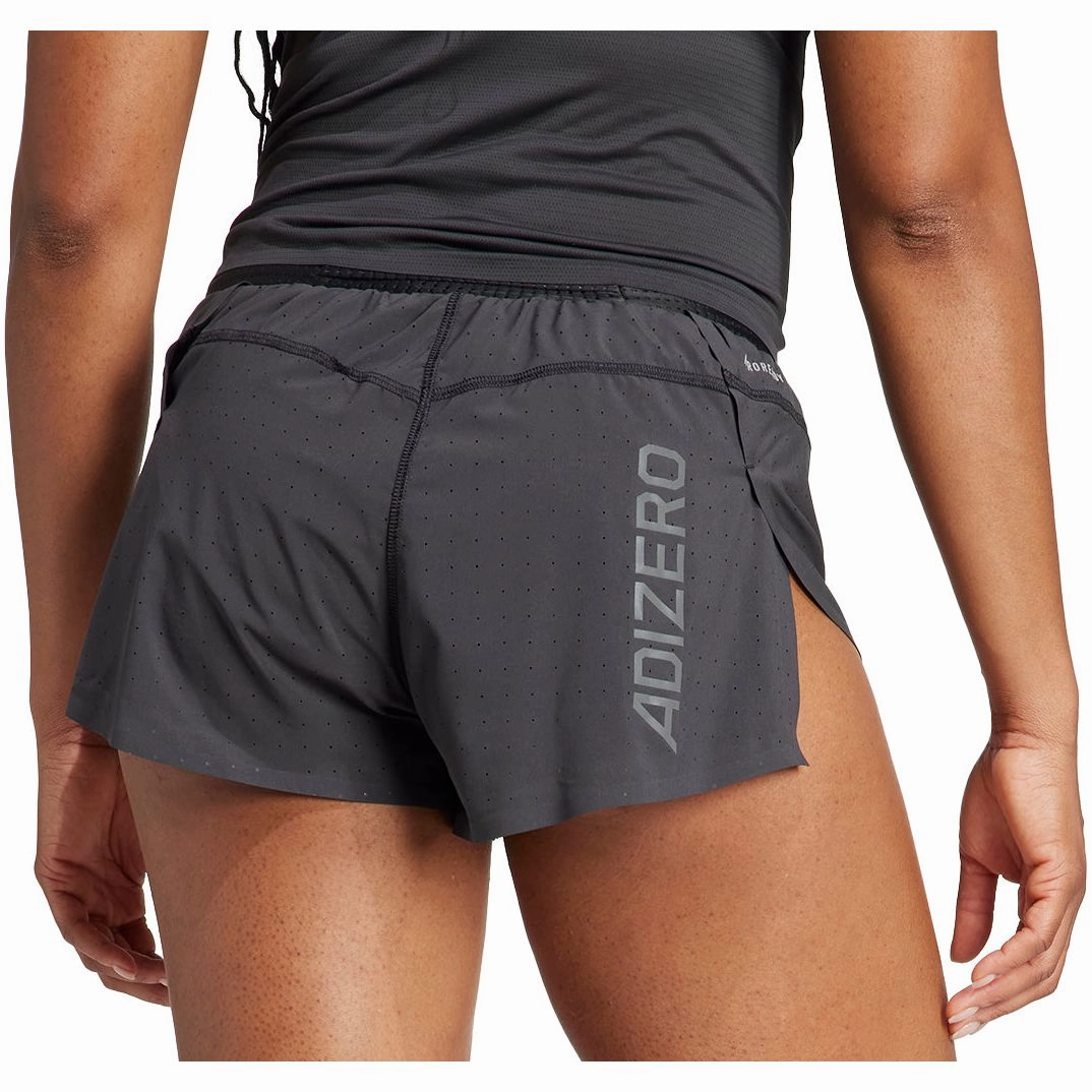 adidas Adizero Womens Split Running Shorts - Black Clean Mood Quick Fit Wear