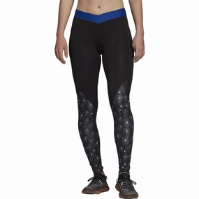 adidas AlphaSkin Iteration Womens Long Training Tights - Black Trend Seeker Rib Knit