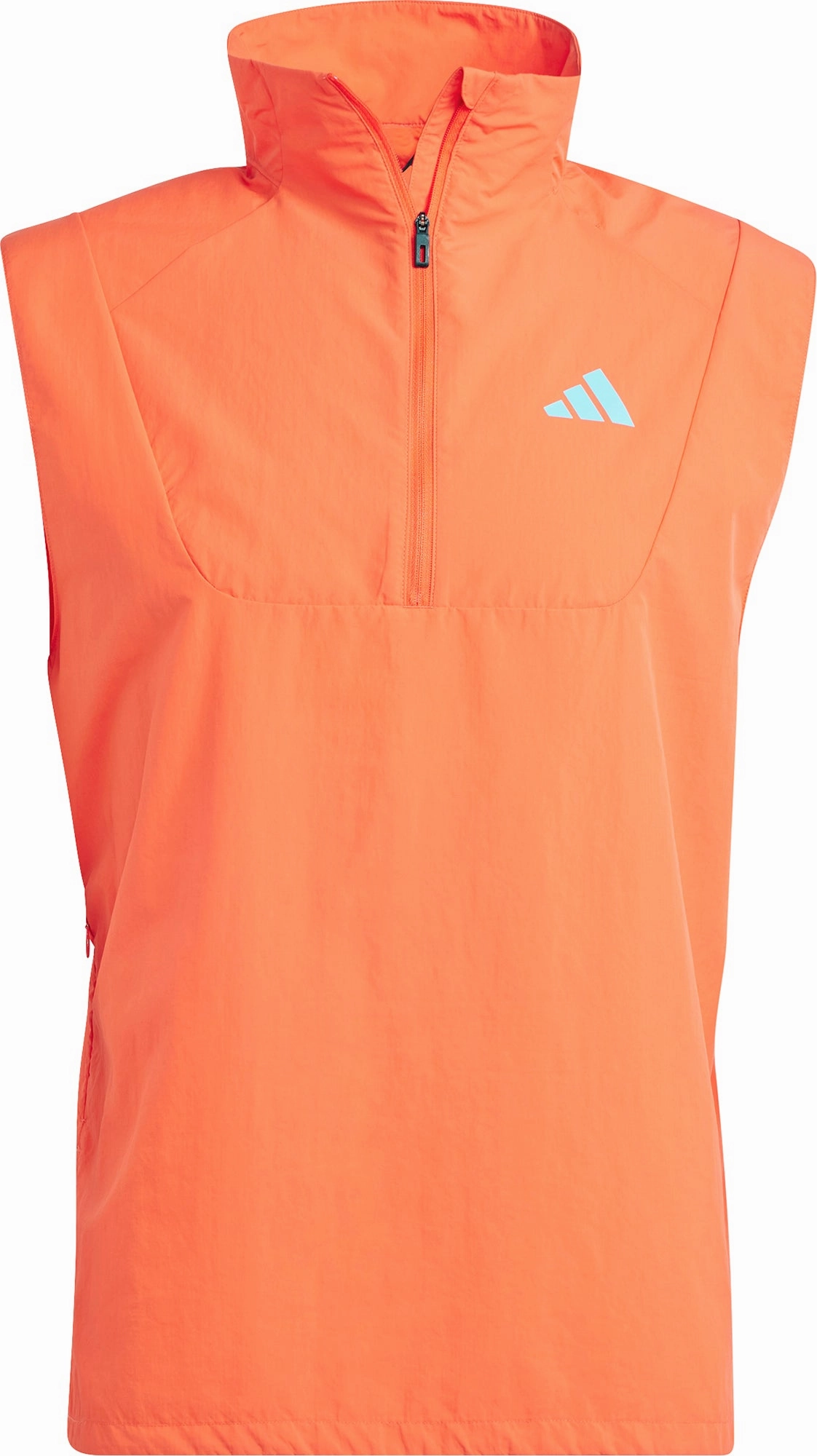 adidas Adizero Half Zip Mens Running Gilet - Orange Prevent Secure Closures