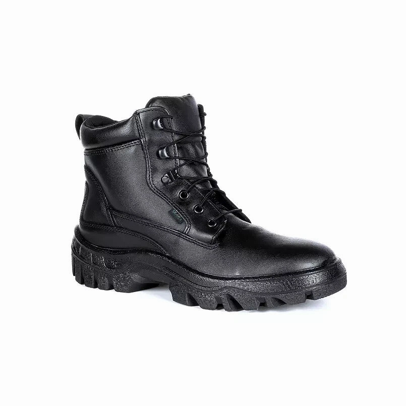 Rocky TMC FQ0005019 Men's 9 Black Leather Safety Toe Public Service Boots Rock61 Breathable Comfort Seeker