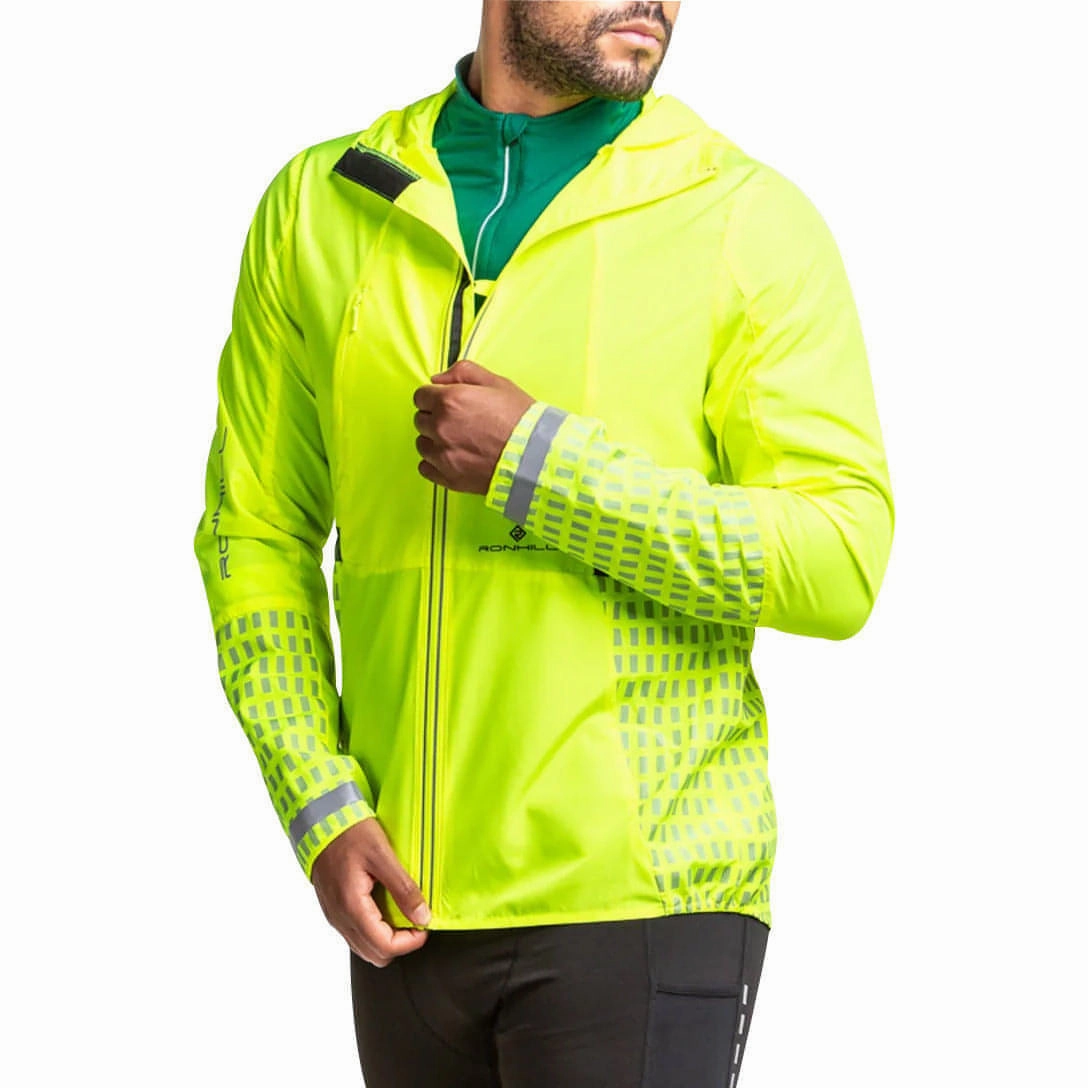 Ronhill Tech Afterhours Mens Running Jacket - Yellow Soft Texture musicians