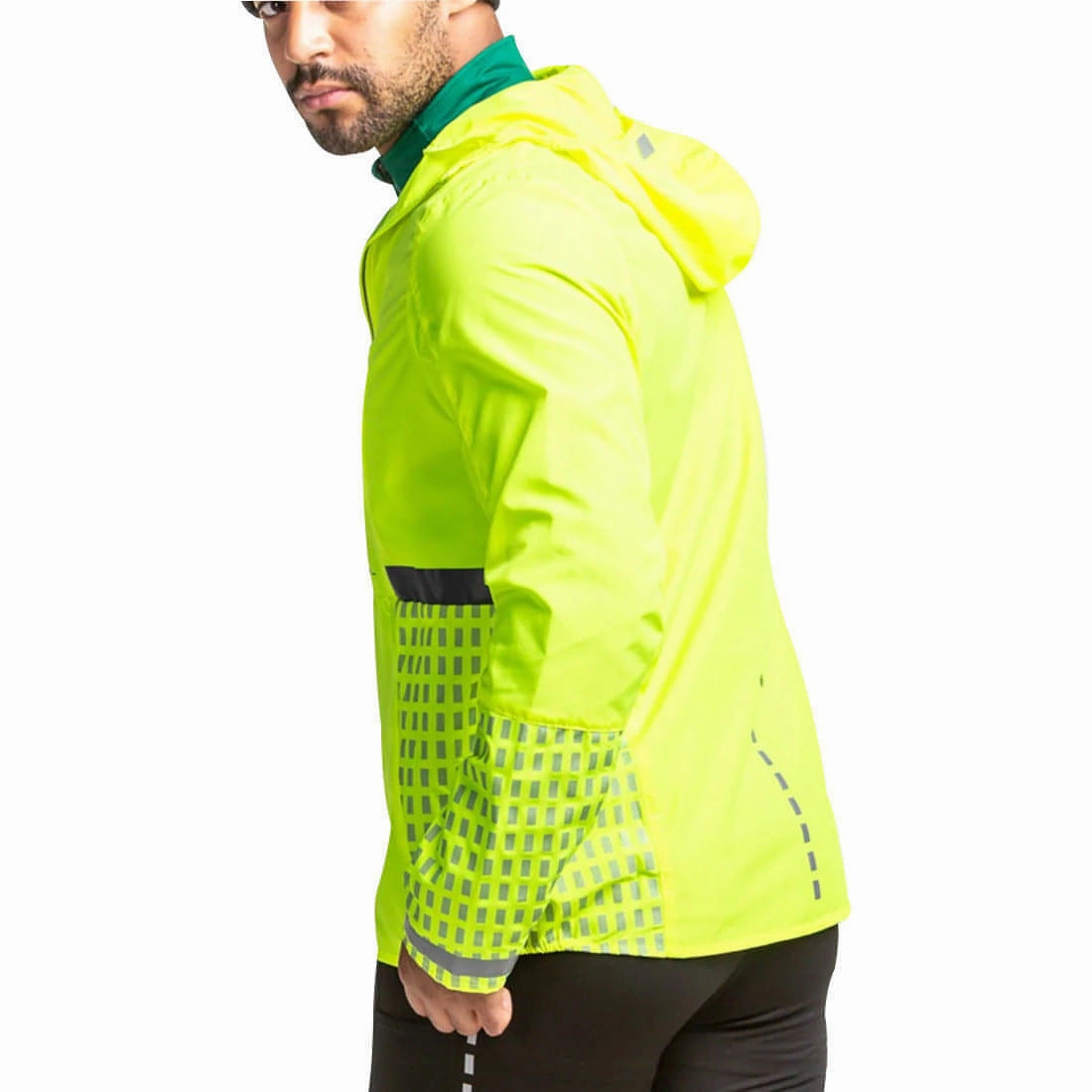 Ronhill Tech Afterhours Mens Running Jacket - Yellow Noise Reducing Fabric Workplace Use