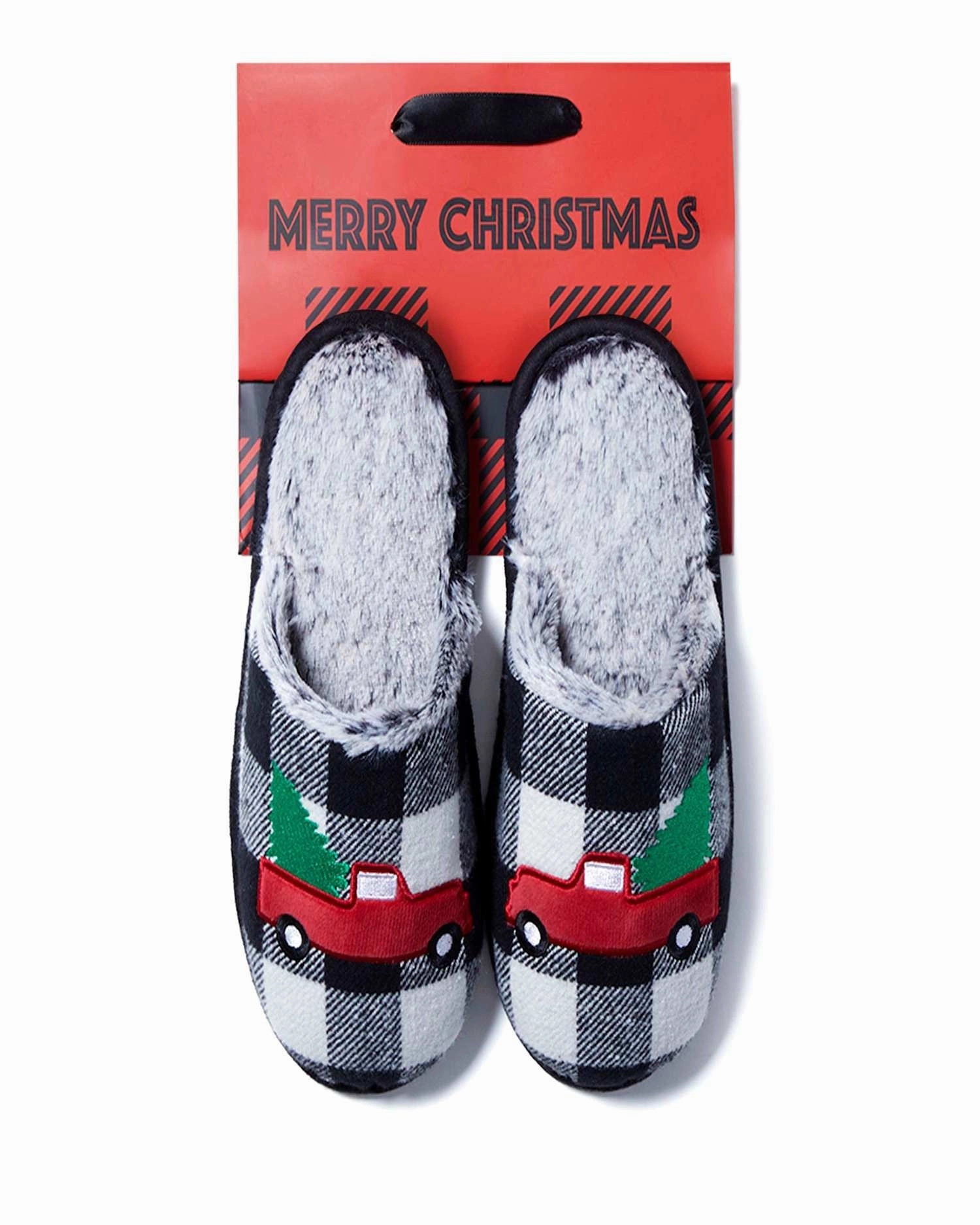 Cozyfoams Women's Holiday Novelty Scuff Slipper with Gift Bag Anti Slip Feature Outdoor Adventure